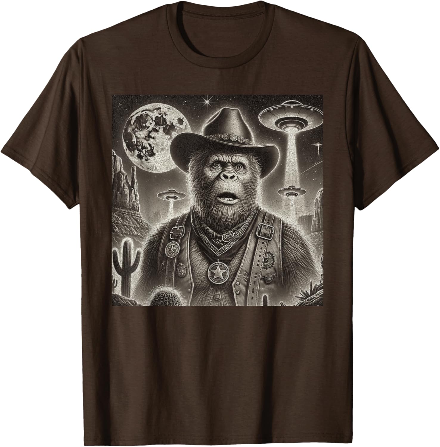 Bigfoot UFO Selfie T-Shirt for Fun Loving Alien Enthusiasts - 17