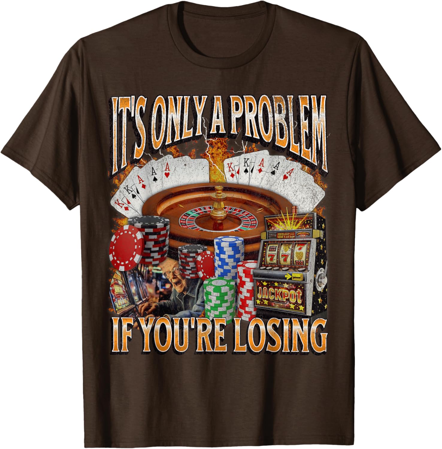 Funny Gambling Bootleg Graphic T-Shirt Perfect for Losing Bet Lovers - 29