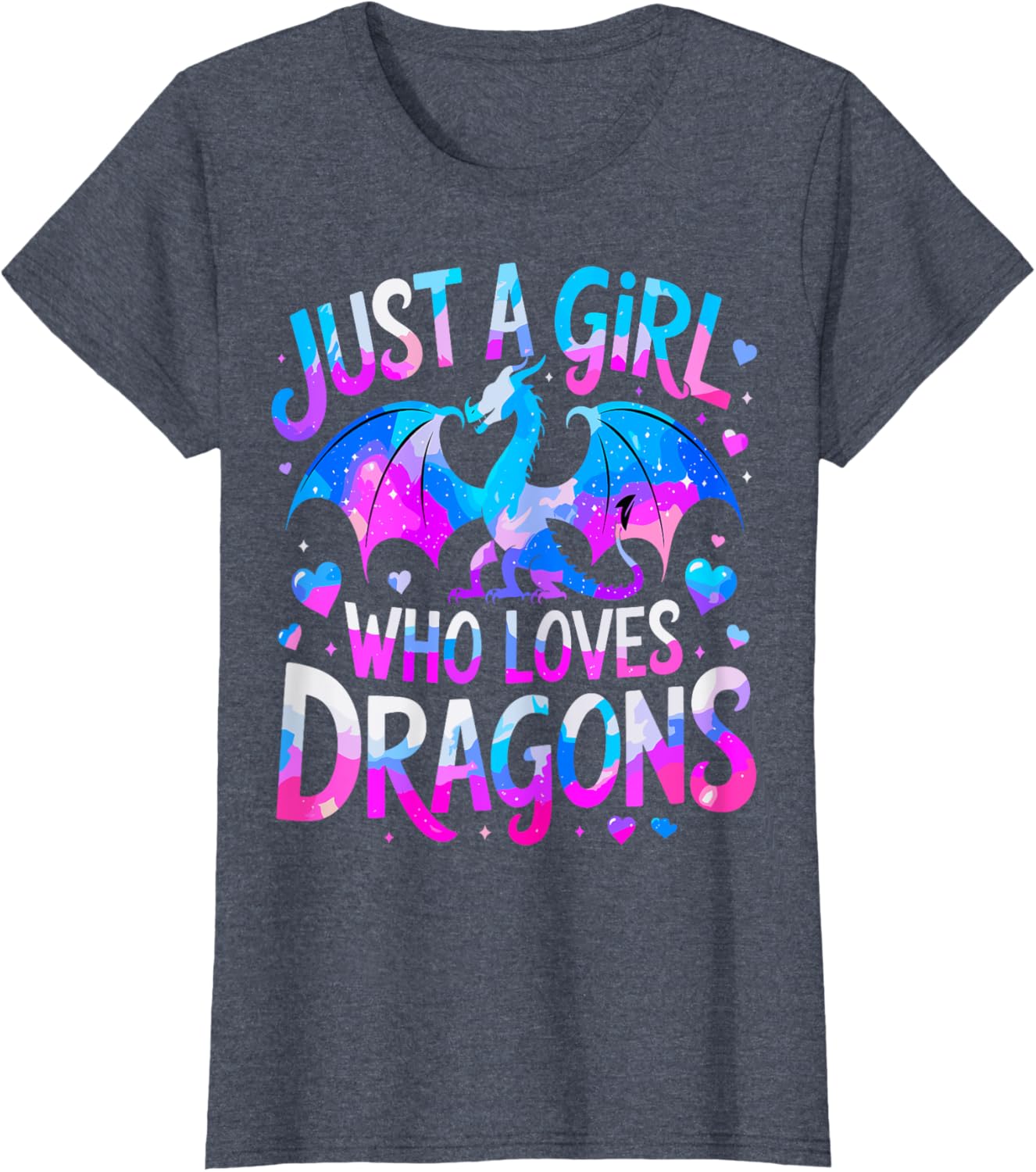 Cute Dragon Lover T-Shirt for Girls - Adorable Dragon Print Apparel - 8