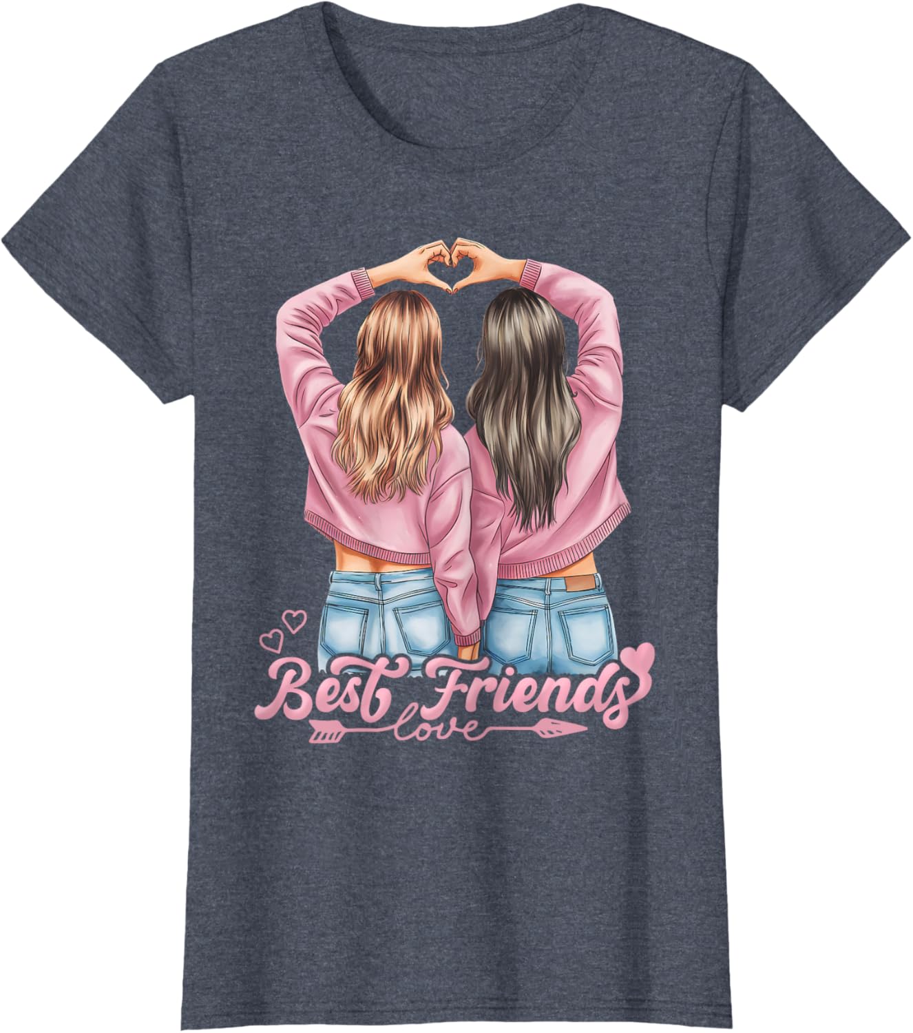 Best Friends Valentine's Day T-Shirt for Teenage Girls - Cute Friendship Tee - 9