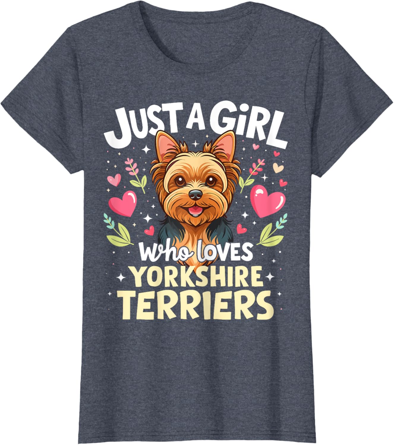 Cute Yorkshire Terrier Puppy T-Shirt for Pet Lover Girls - 20