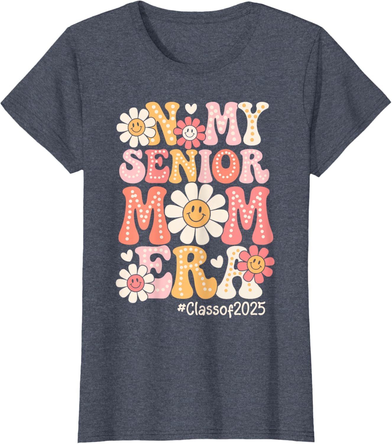 Groovy Senior Mom Era Class of 2025 T-Shirt for Proud Moms - 4