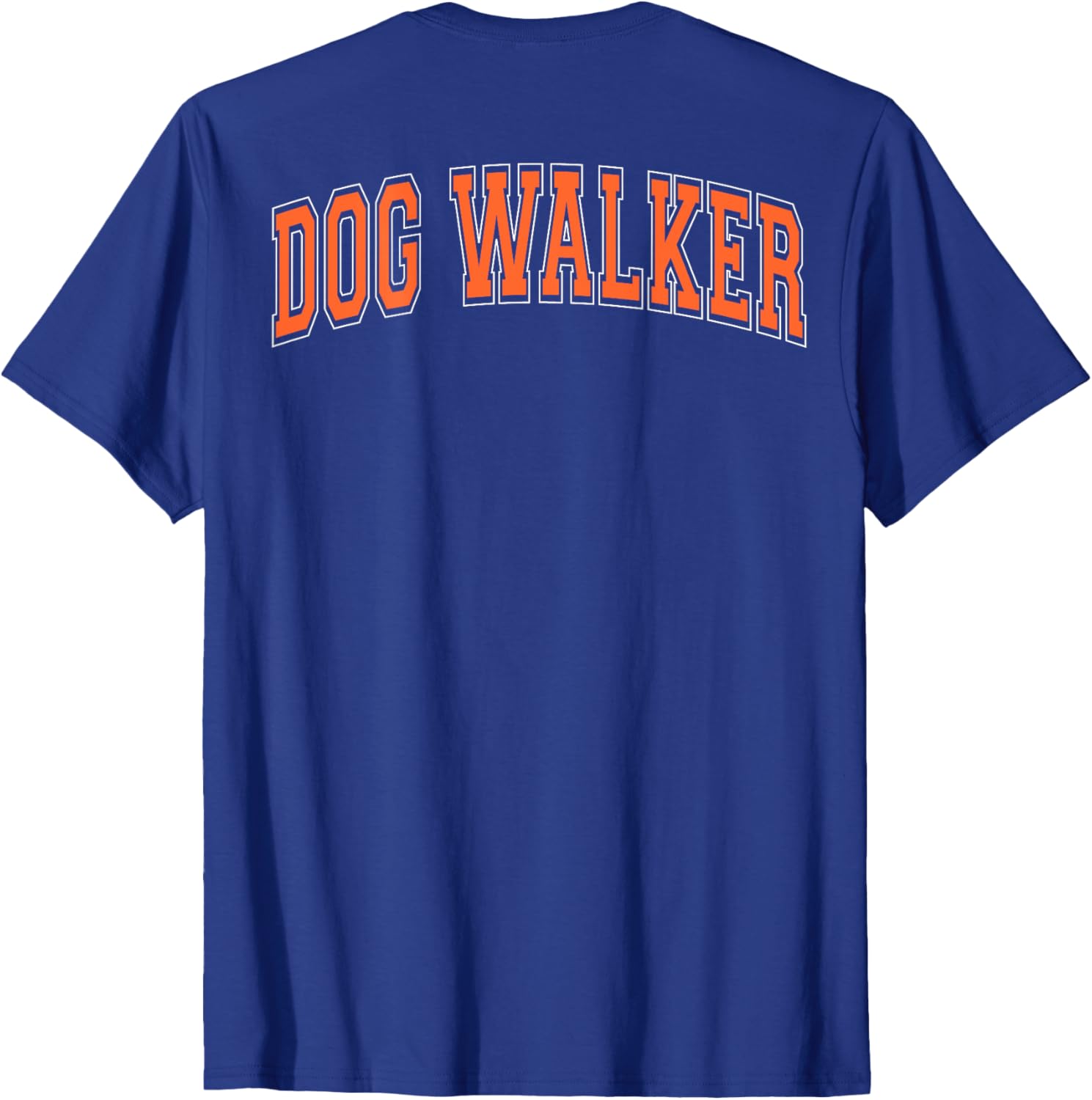 Retro Dog Walker T-Shirt with Arched Orange Letters for Pet Lovers - 13
