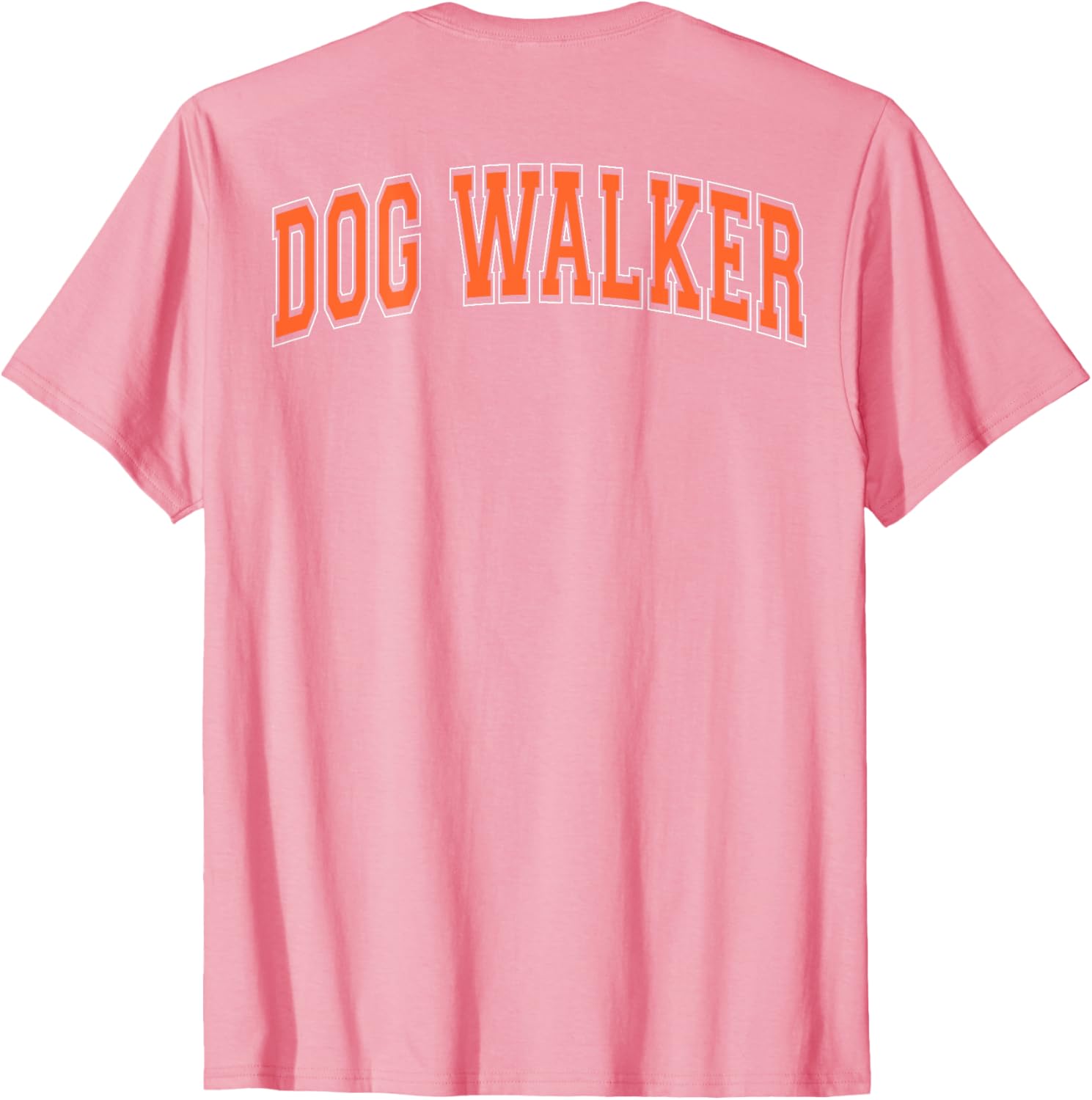 Retro Dog Walker T-Shirt with Arched Orange Letters for Pet Lovers - 23