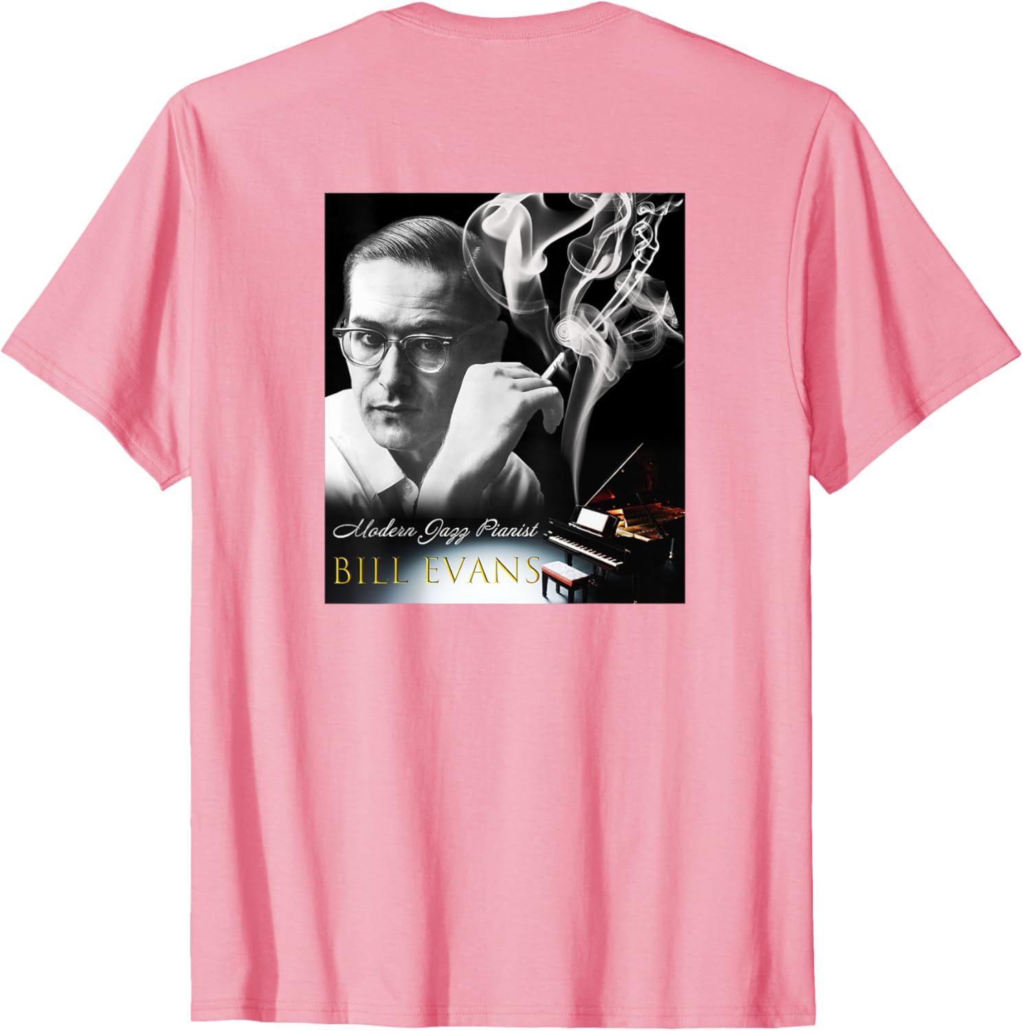 Bill Evans Back Printed T-Shirt for Music Lovers - Stylish and Comfortable - 19
