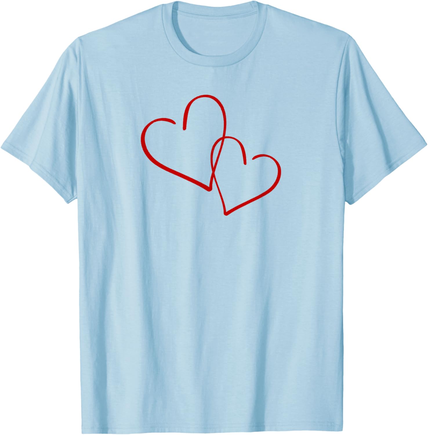 Valentine's Day Red Linked Hearts T-Shirt Perfect for Cupid's Day Celebration - 4