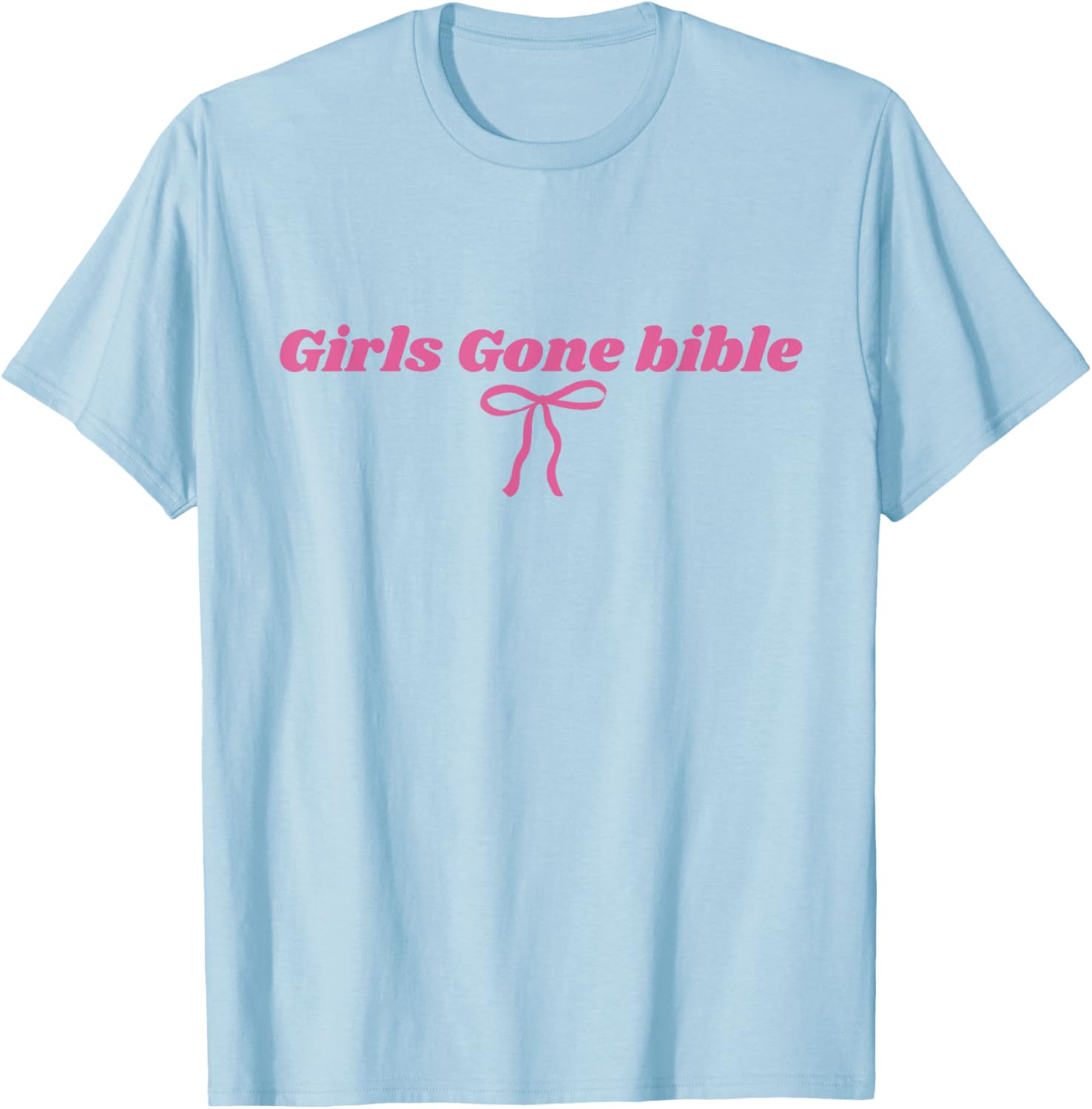 Girls Gone Bible Pink Bow Christian T-Shirt for Women and Girls - 7