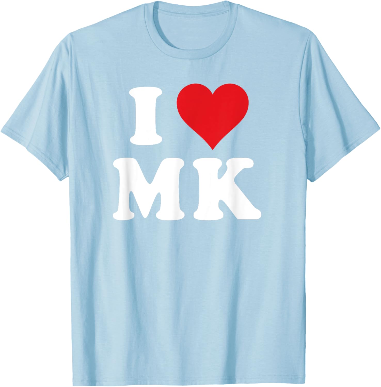 I Love MK Initials T-Shirt for Personalized Style and Comfort - 1