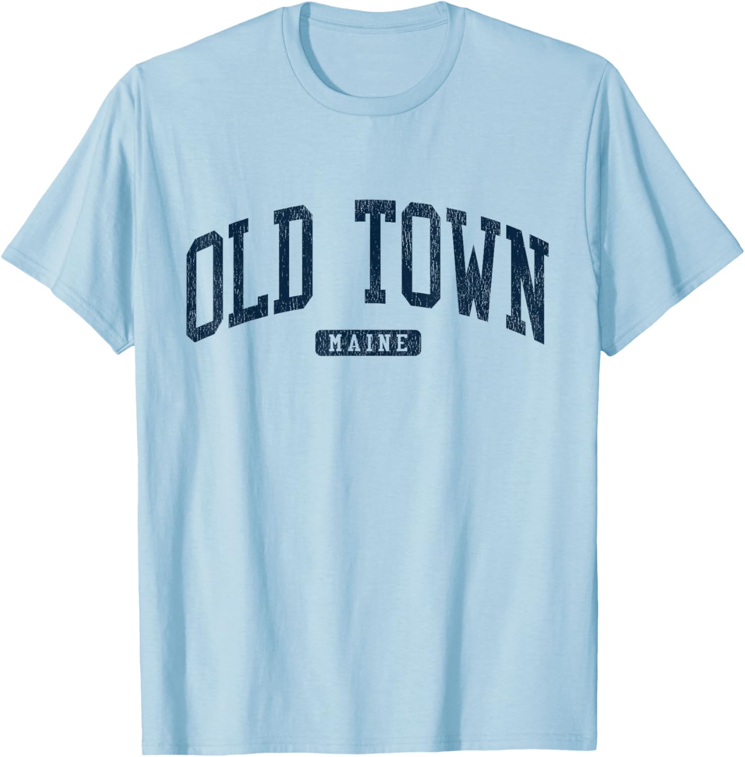 Old Town Maine University Style Blue T-Shirt for College Students - 12