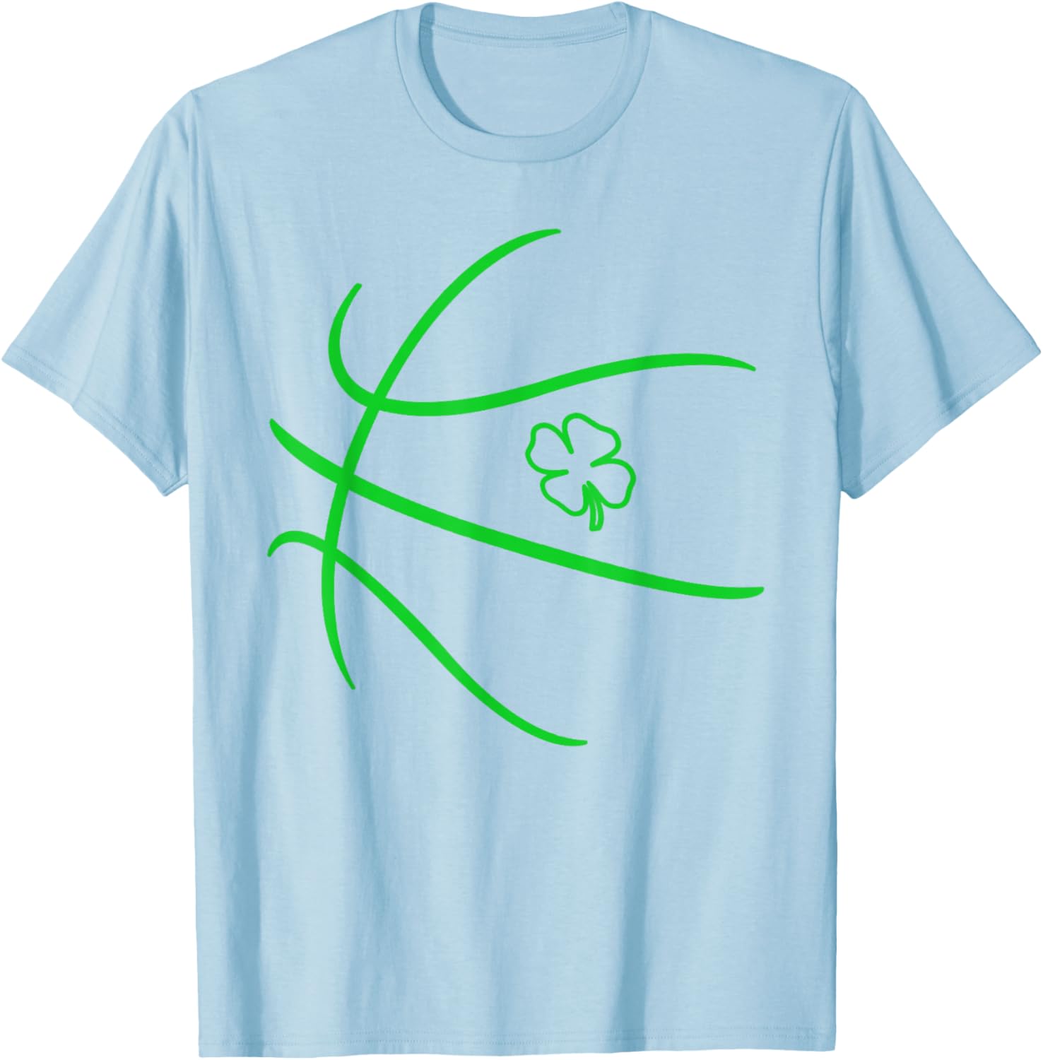 Lucky Shamrock Basketball T-Shirt for Irish Boys and Men on St Patrick's Day - 4