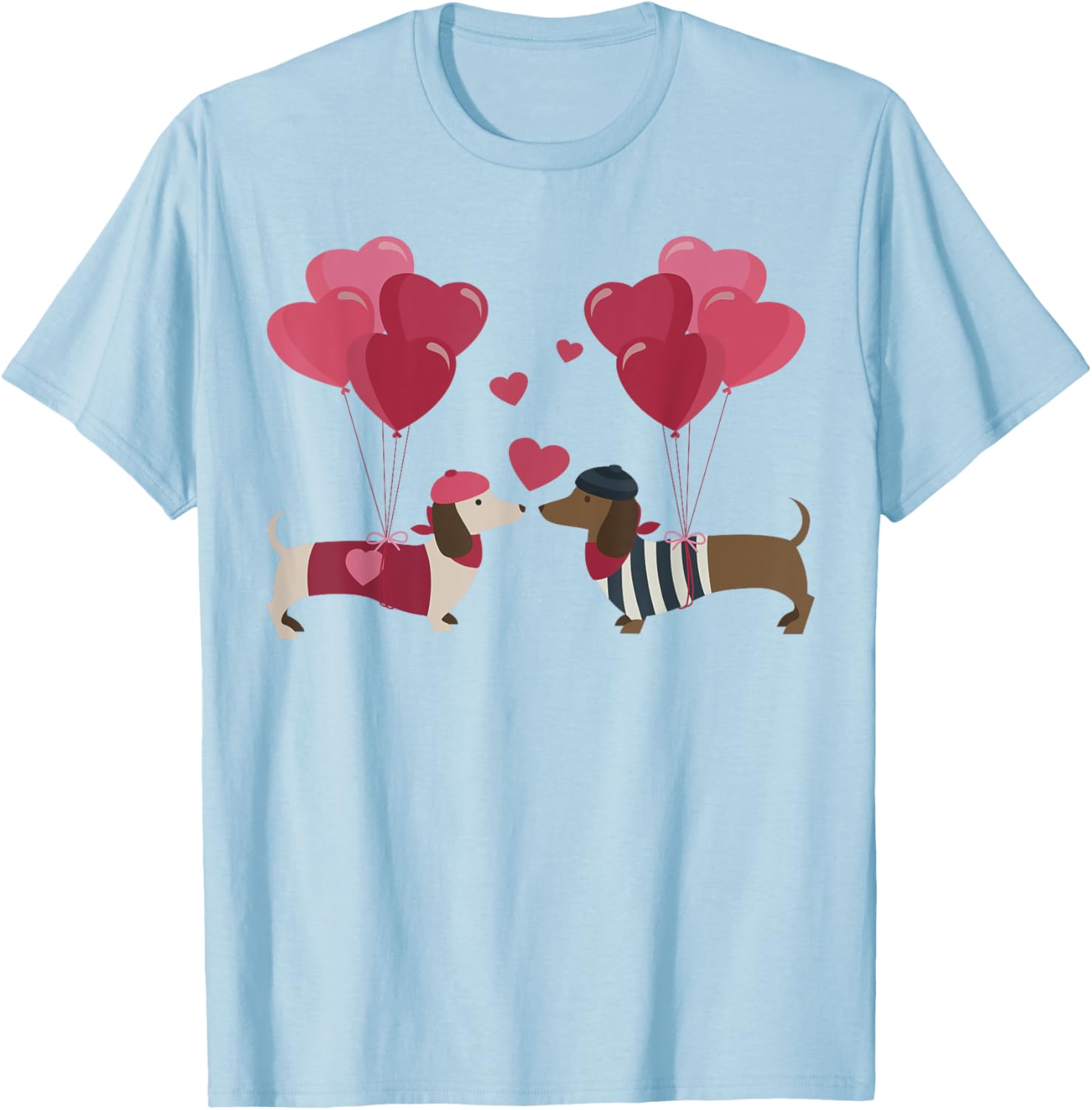 Cute Dachshund Valentine's Day T-Shirt for Dog Moms and Dads - 6
