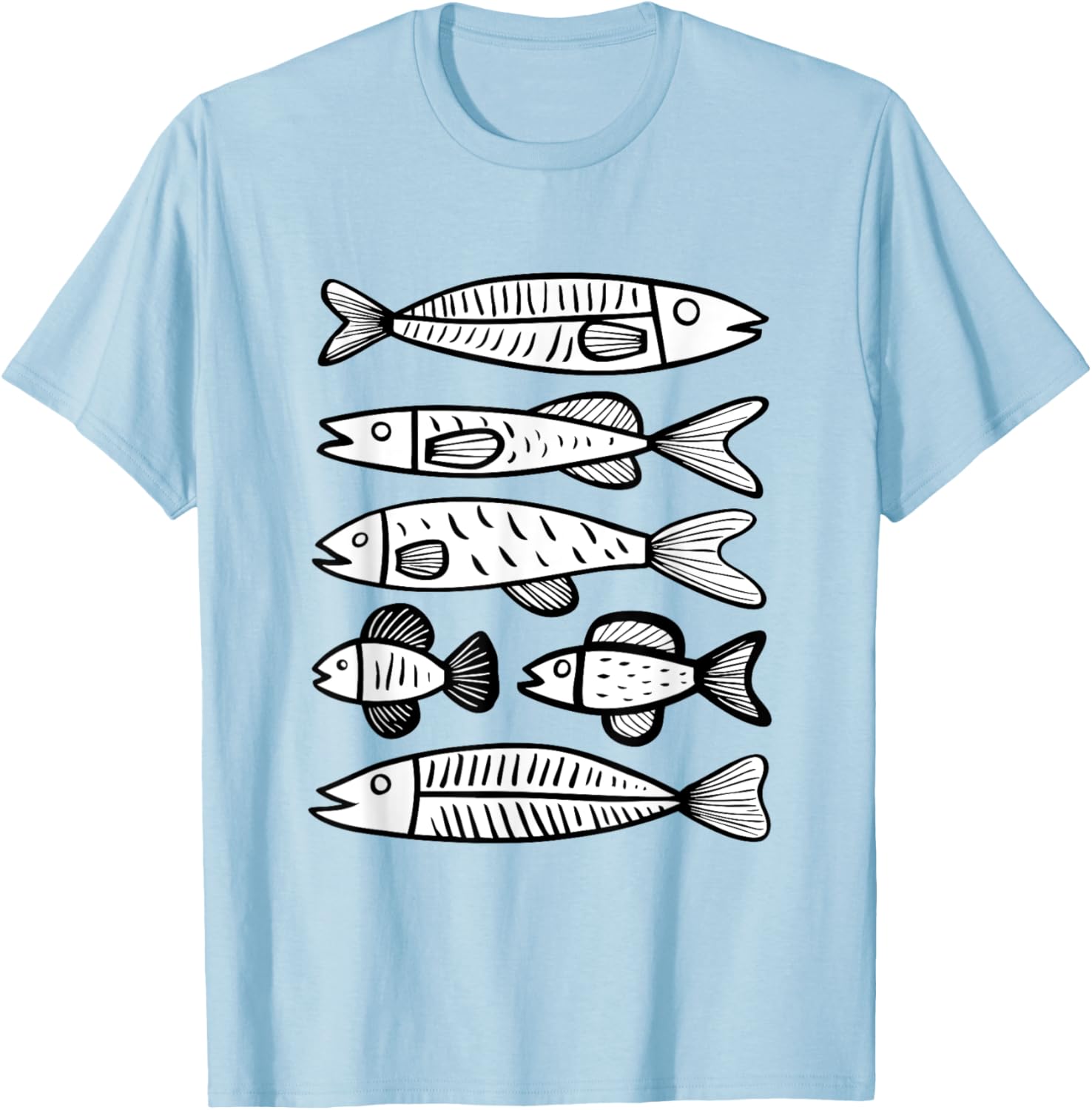 Minimalist Fish Pattern T-Shirt for Ocean Lovers – Stylish and Unique Design - 18