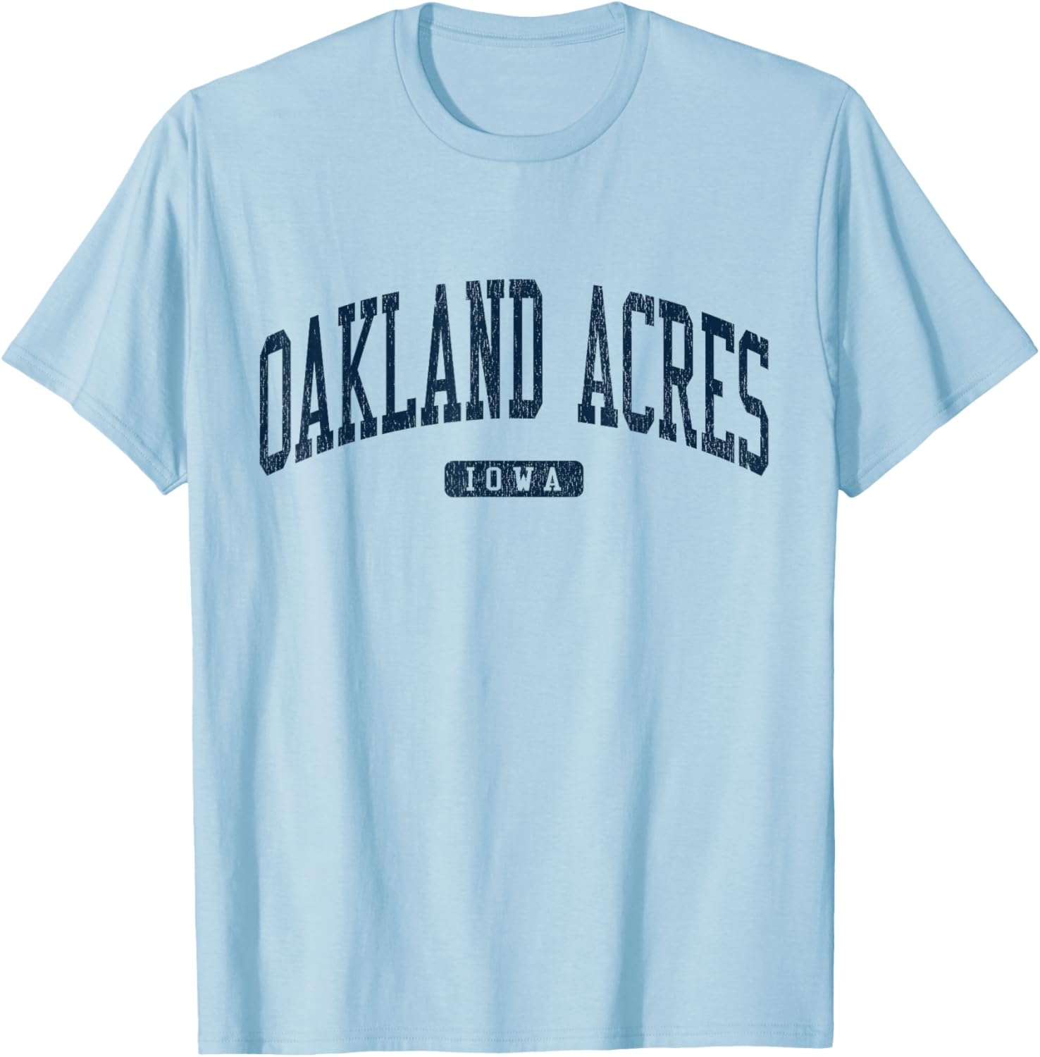 Oakland Acres Iowa College Style Blue T-Shirt for Casual Wear - 2