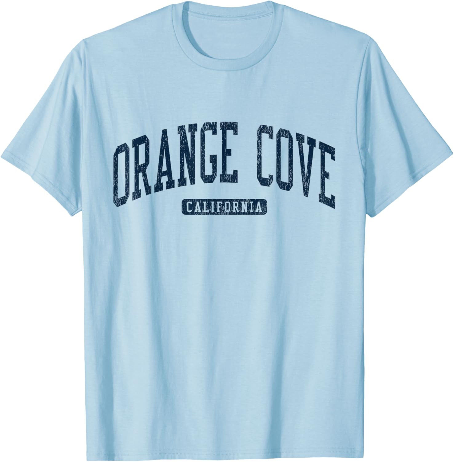 Orange Cove California College Style Blue T-Shirt for Students and Alumni - 2