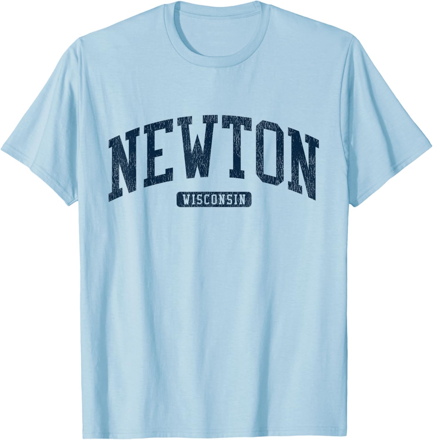 Newton Wisconsin College University Style Blue T-Shirt for Men and Women - 1