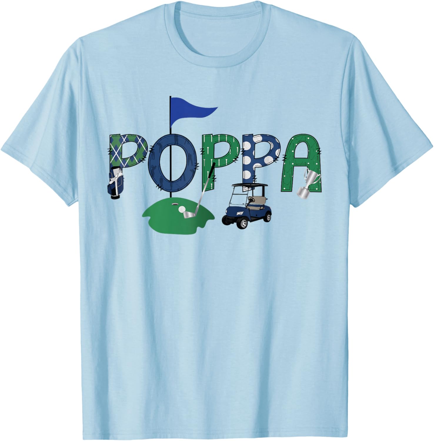 Golf Poppa Hole In One First Birthday Party T-Shirt for Kids - 5