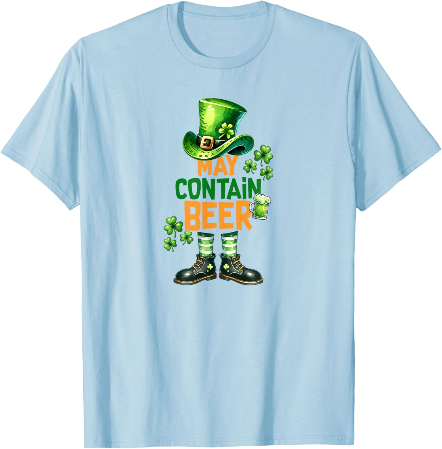 Funny May Contain Beer St Patrick's Day T-Shirt for Celebrations - 28