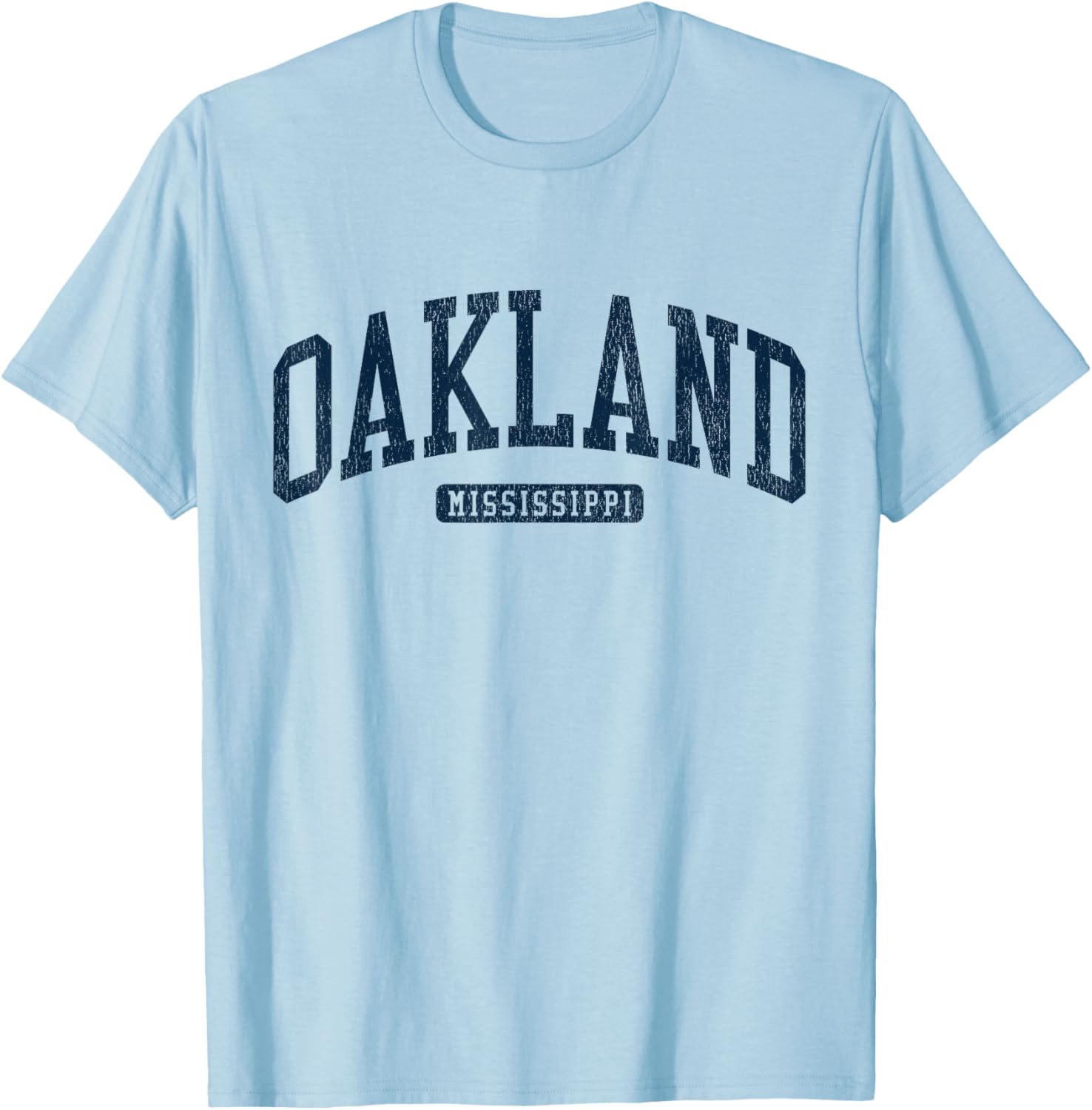 Oakland Mississippi College University Style Blue T-Shirt for Students - 6