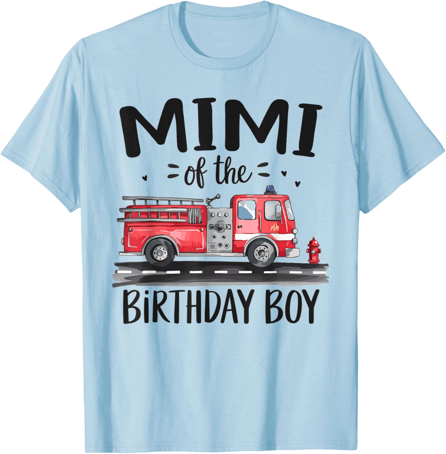 Mimi of the Birthday Boy Fire Truck T-Shirt for Grandma's Celebration - 7