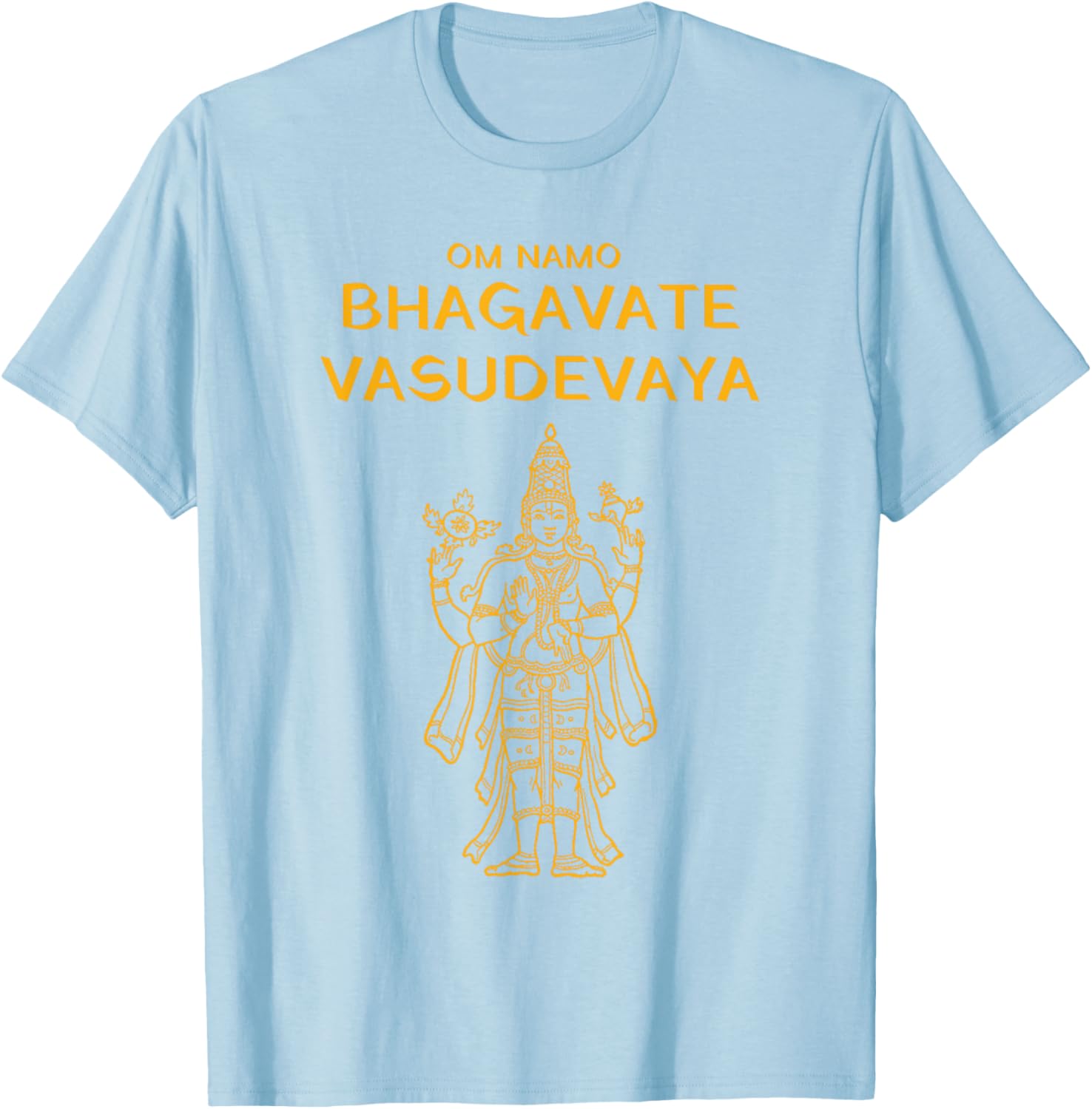 Vishnu Narayana Om Namo Bhagavate Vasudevaya Hindu T-Shirt - 1
