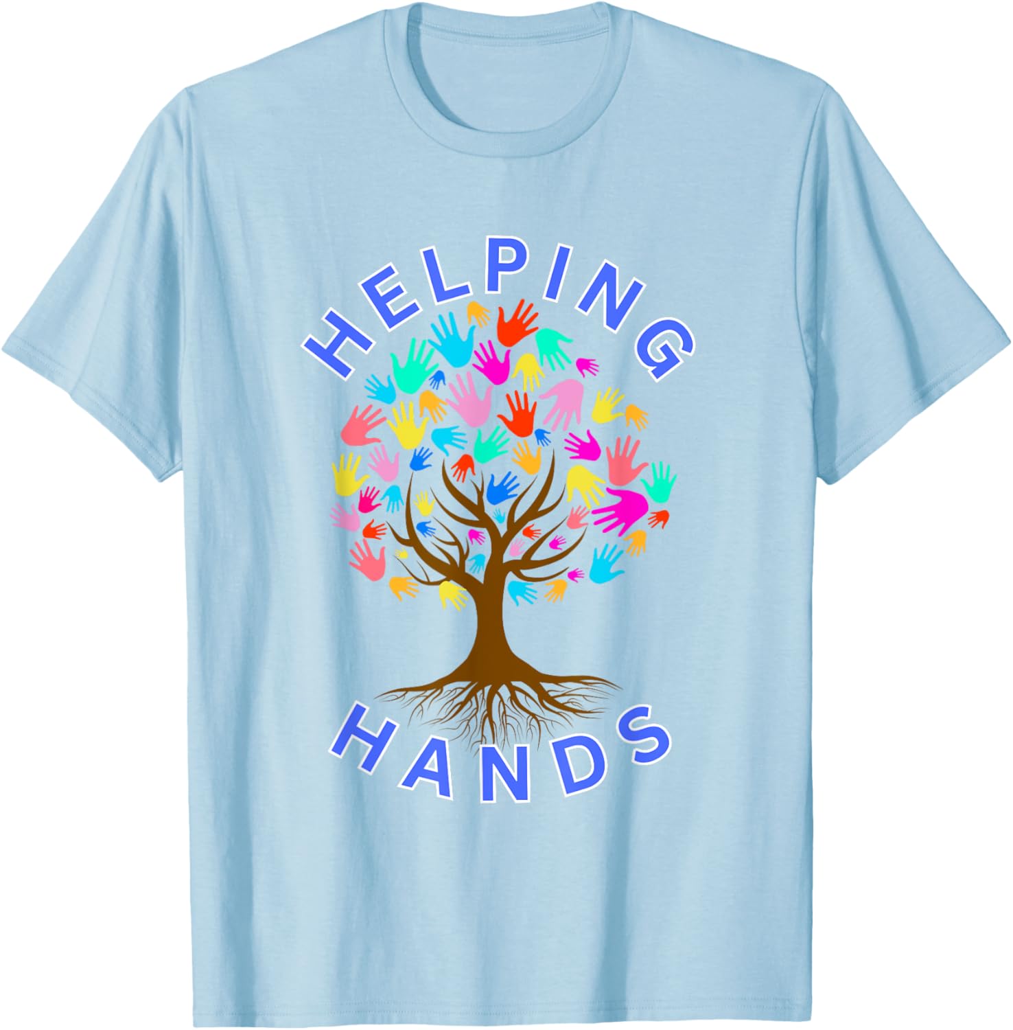 Helping Hands Life Tree Design T-Shirt for Nature Lovers and Supporters - 3