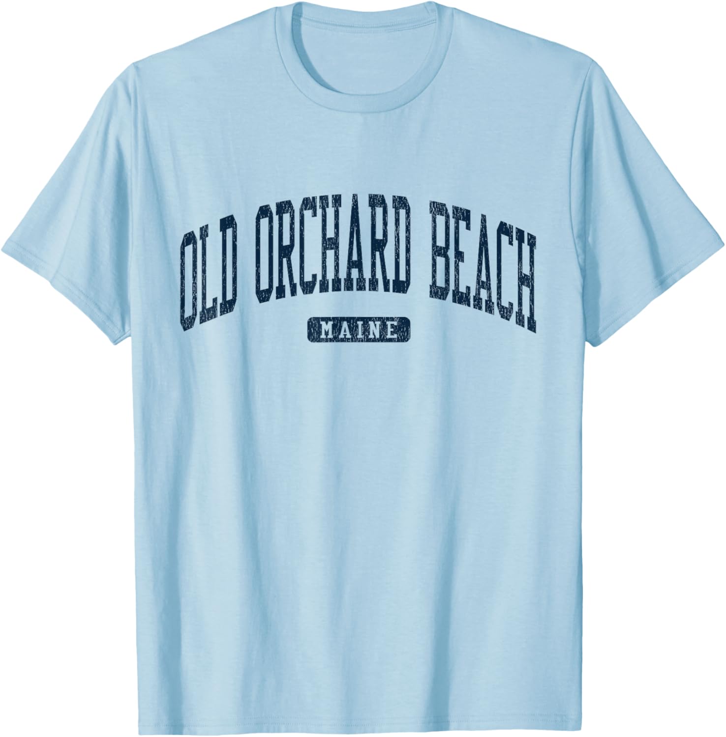 Old Orchard Beach Maine College Style Blue T-Shirt for Casual Wear - 17