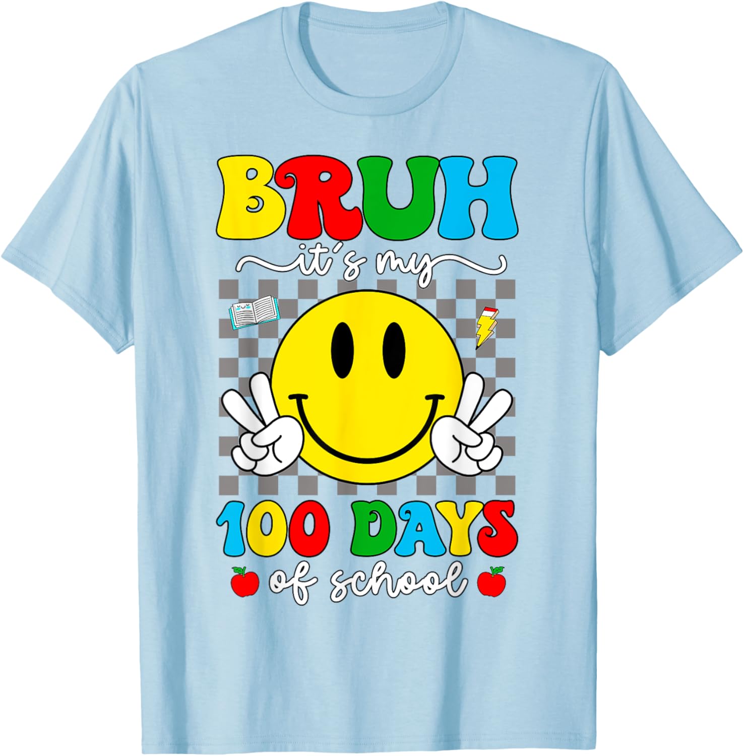 100 Days of School T-Shirt for Kids - Bruh It's My 100 Days Smarter! - 25