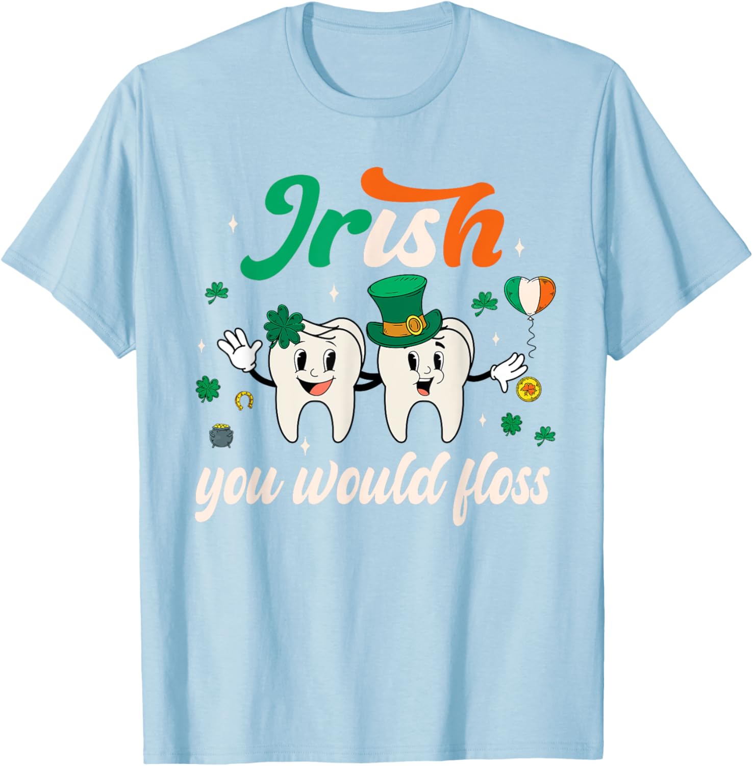 Retro Groovy Irish Dentist Tooth Patrick's T-Shirt for Fun Dental Style - 7
