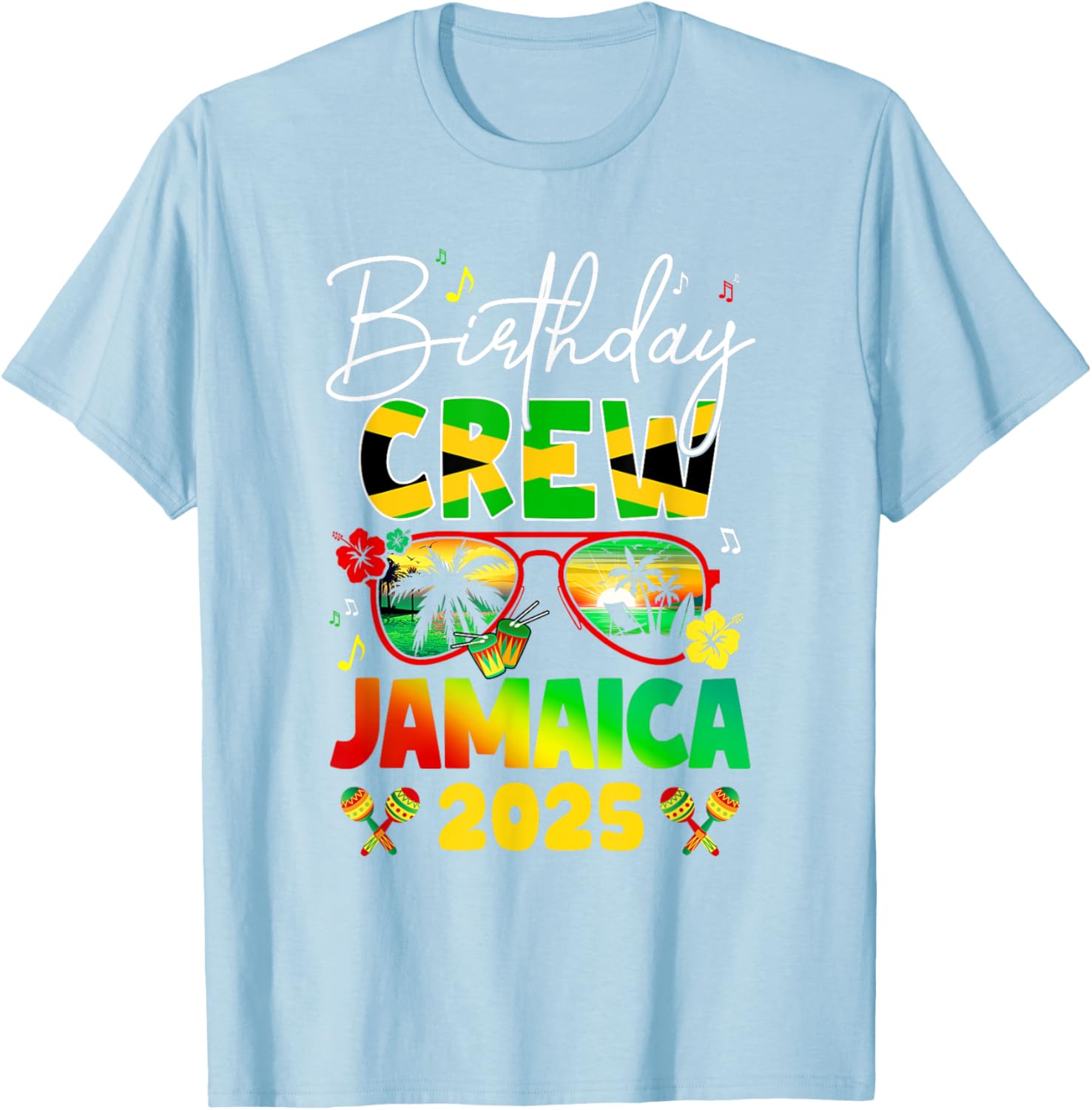 Birthday Crew Jamaica 2025 Birthday Girl Matching T-Shirt for Fun Parties - 16
