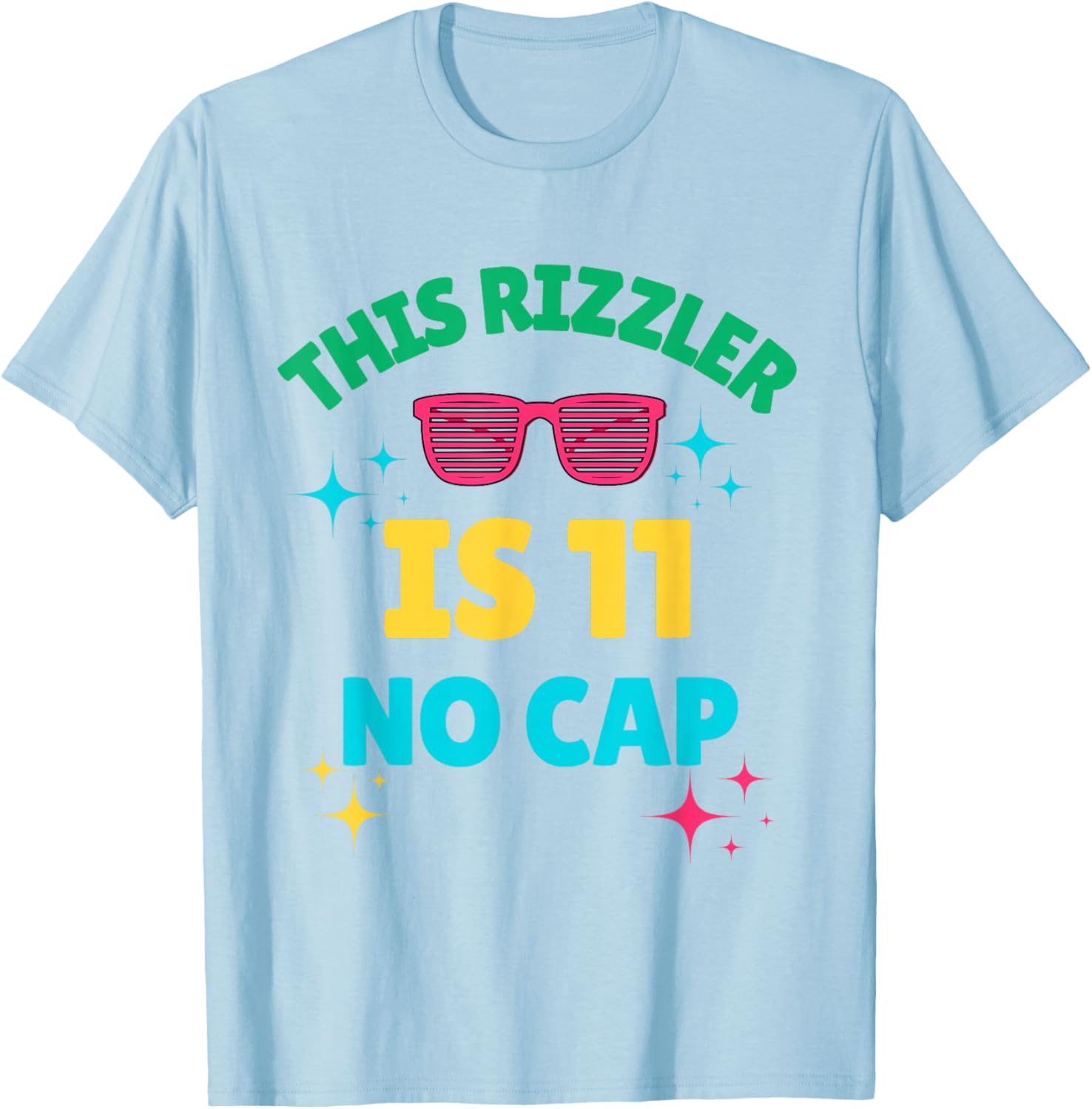 Cool 11th Birthday Rizzler T-Shirt Fun Gift for Boys and Girls - 1