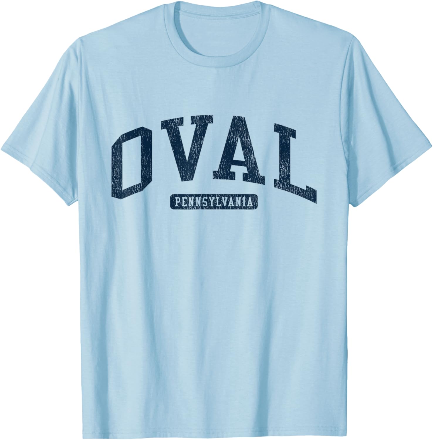 Stylish Blue Oval Pennsylvania College University T-Shirt for Students - 9