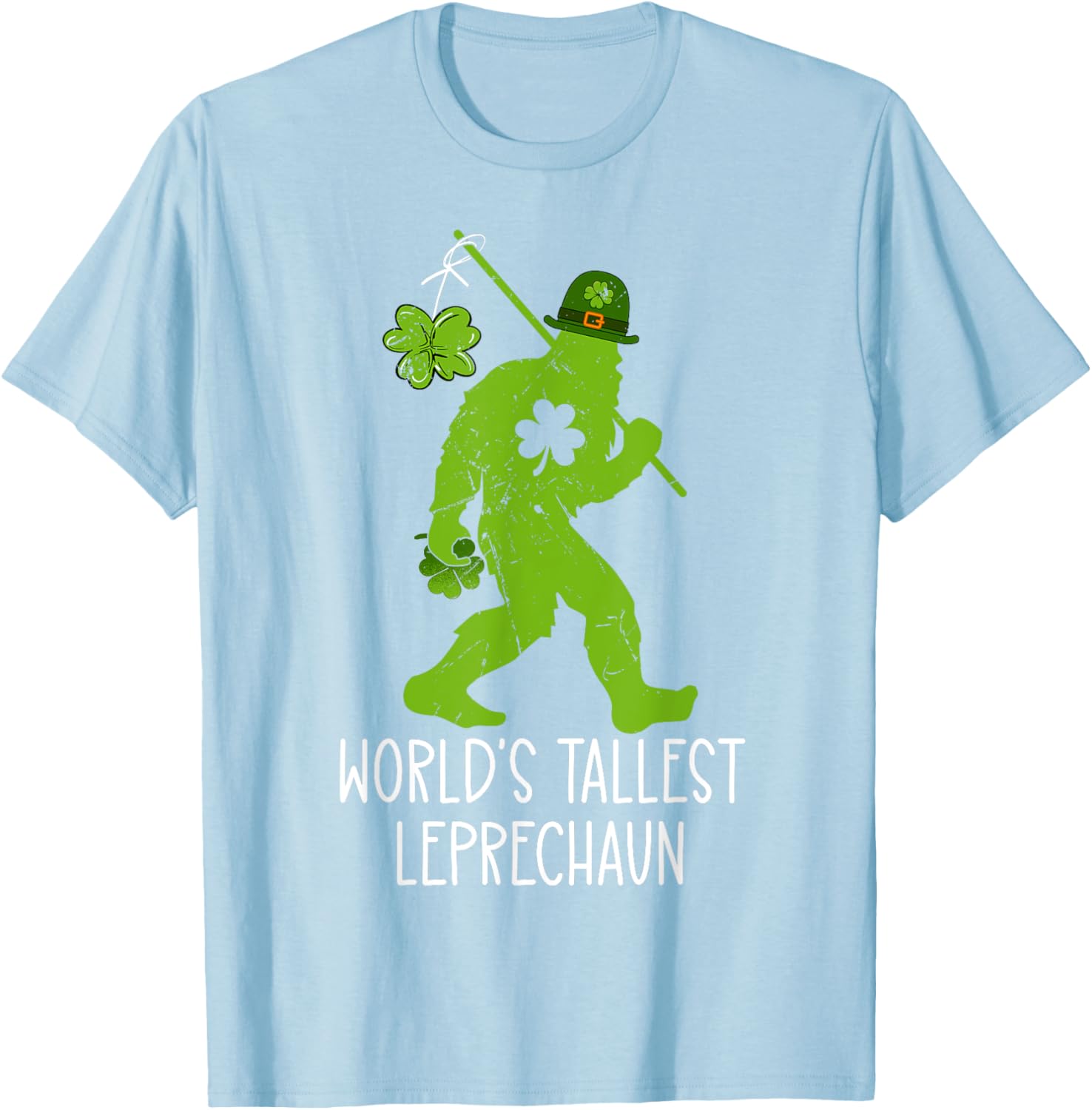 World's Tallest Leprechaun Bigfoot Sasquatch St Patrick's Day T-Shirt - 5