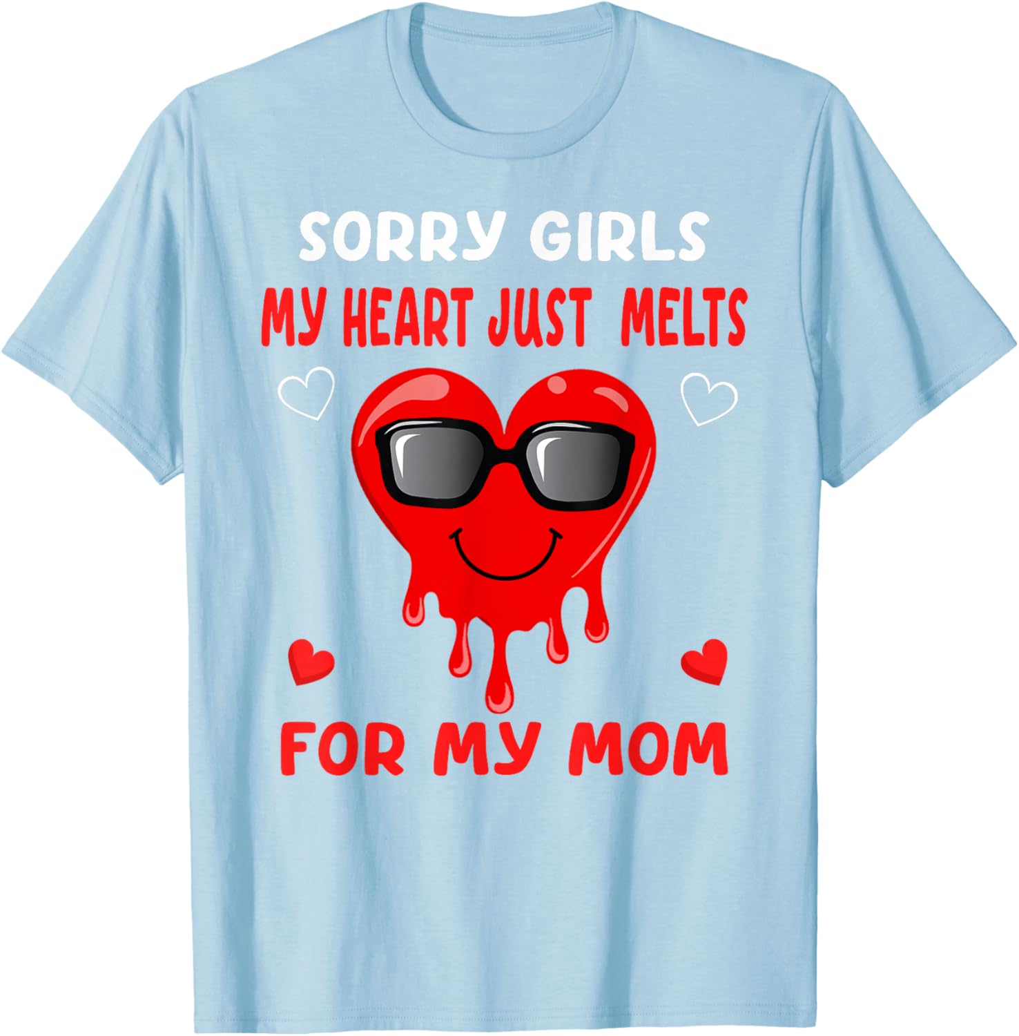 Valentine's Day Boys T-Shirt My Heart Melts for Mom Cute Gift - 1