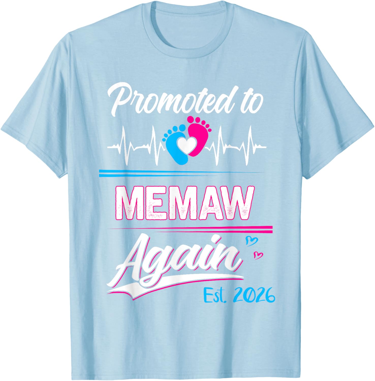 Promoted to Memaw Again 2026 Funny Pregnancy Announcement T-Shirt - 13