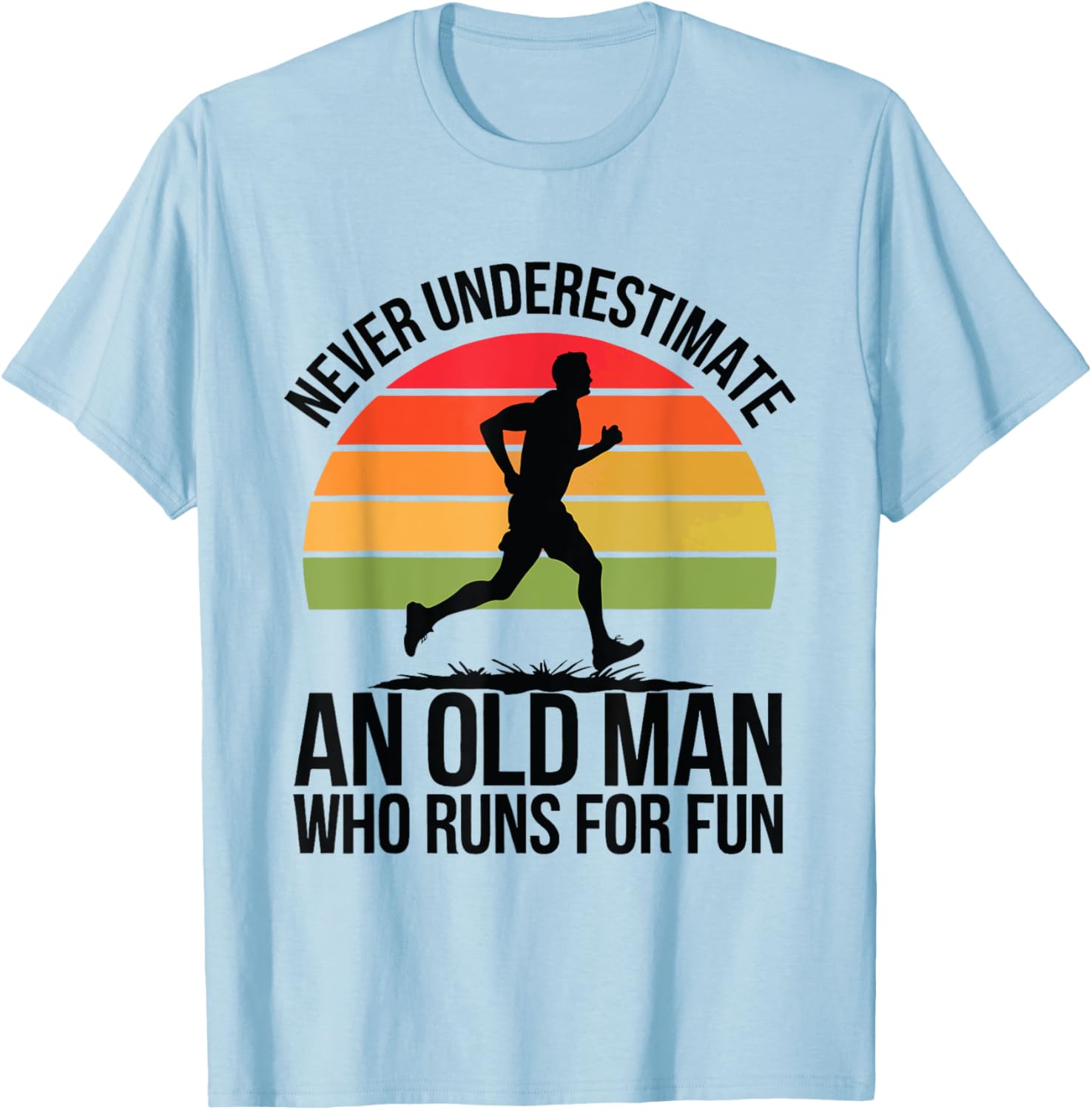 Funny Old Man Running T-Shirt for Senior Fitness Lovers and Runners - 10