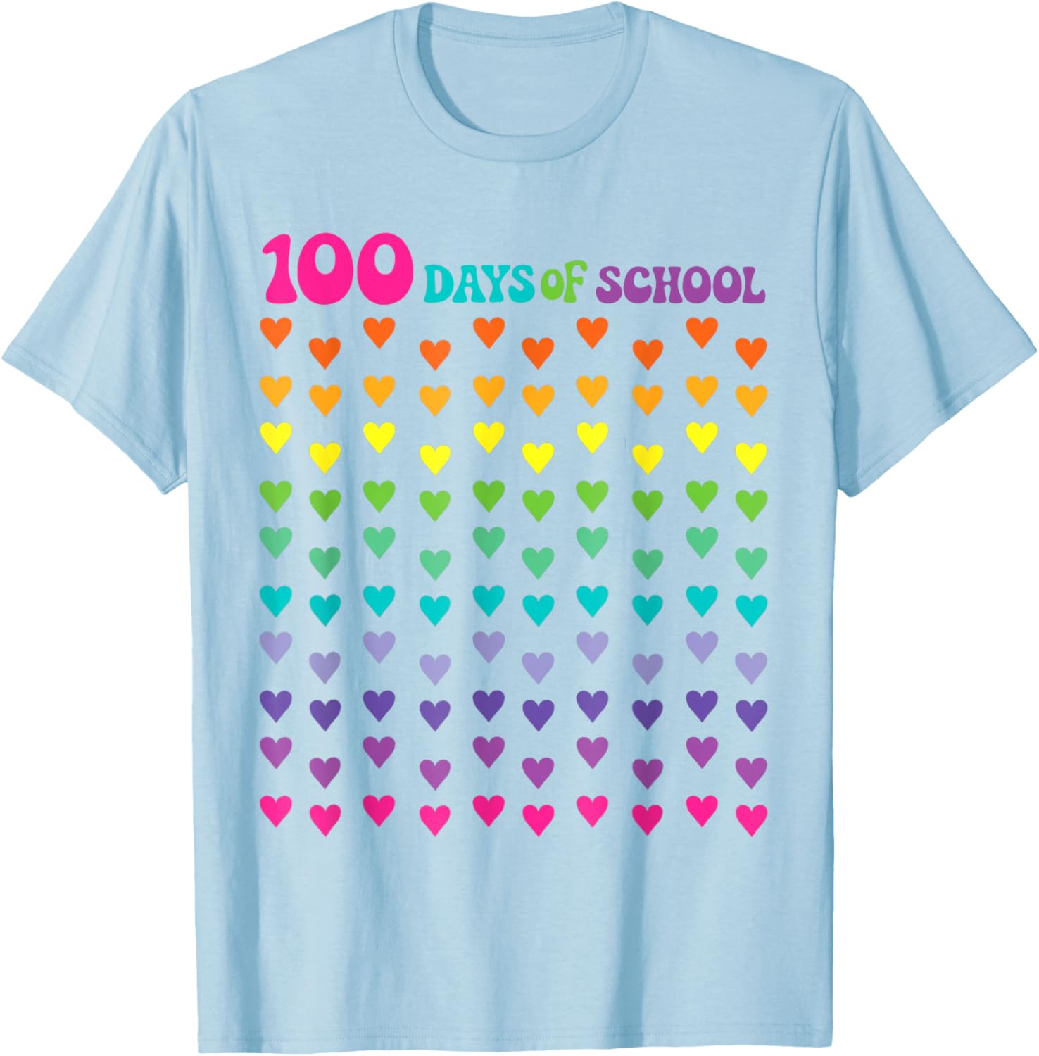 100th Day of School T-Shirt for Kids - Fun Math Numbers Design - 7