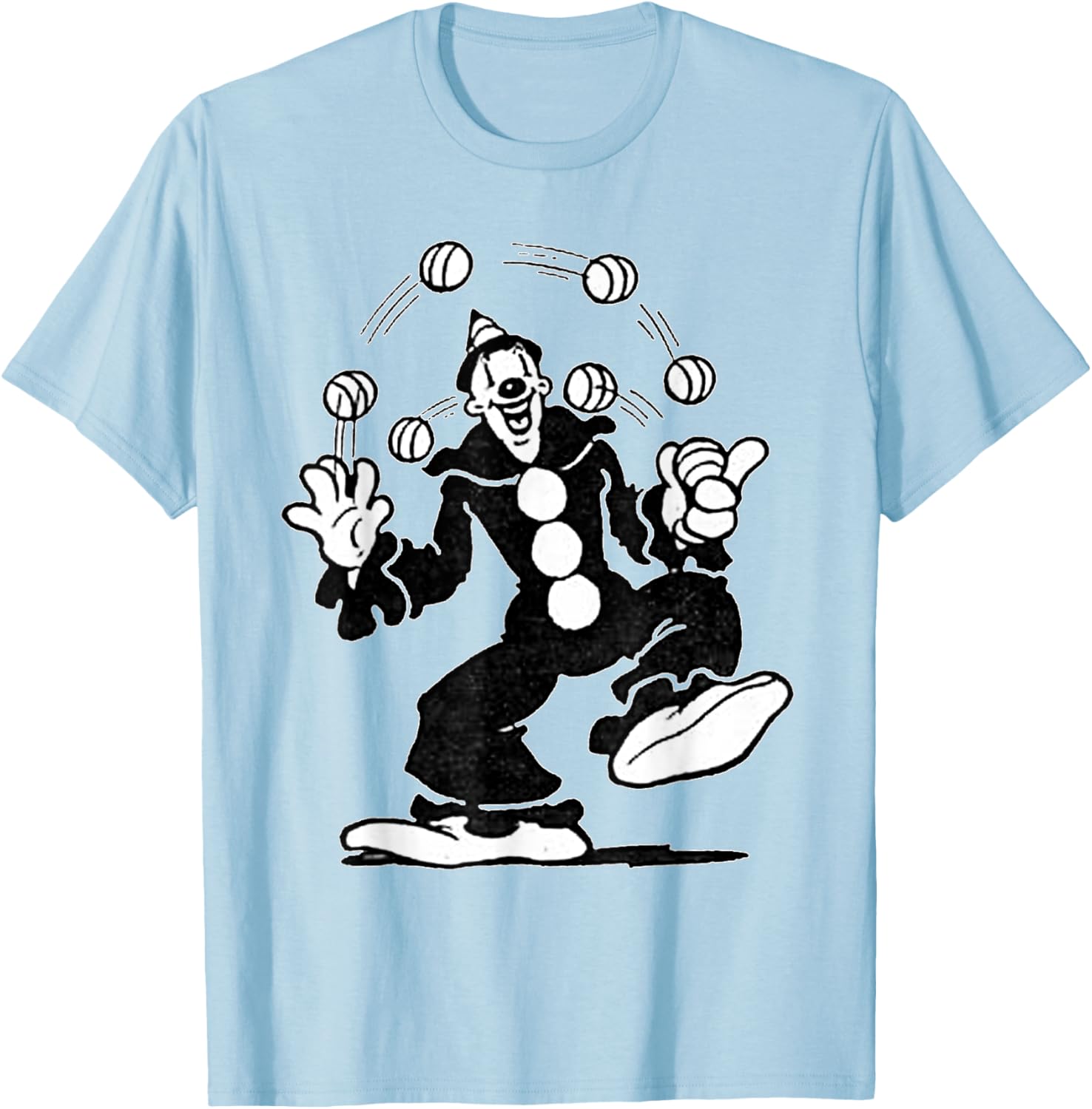 Koko the Clown Vintage Cartoon Juggling T-Shirt for Fun and Style - 1
