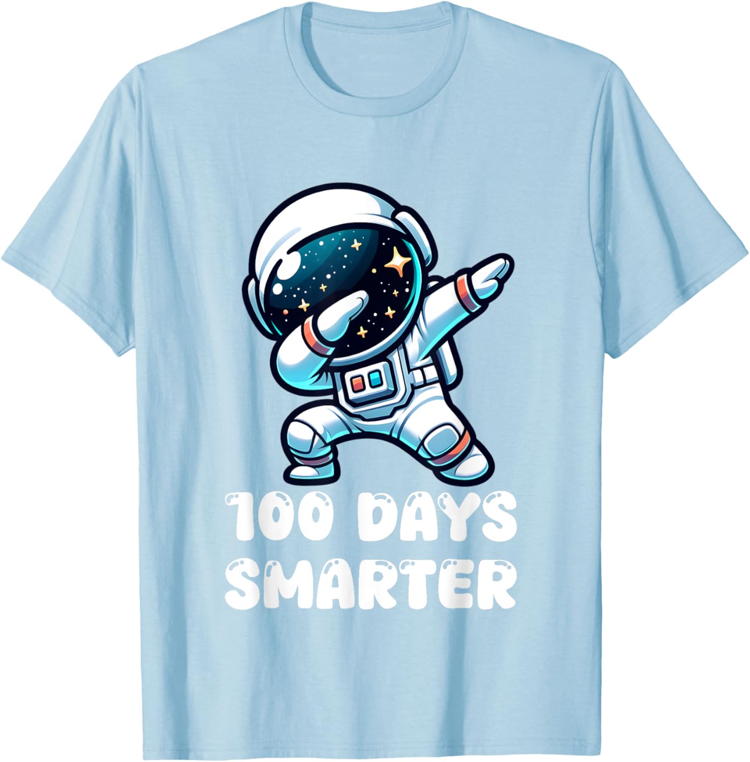 100 Days Smarter Dabbing Astronaut Boys T-Shirt for School Celebration - 4