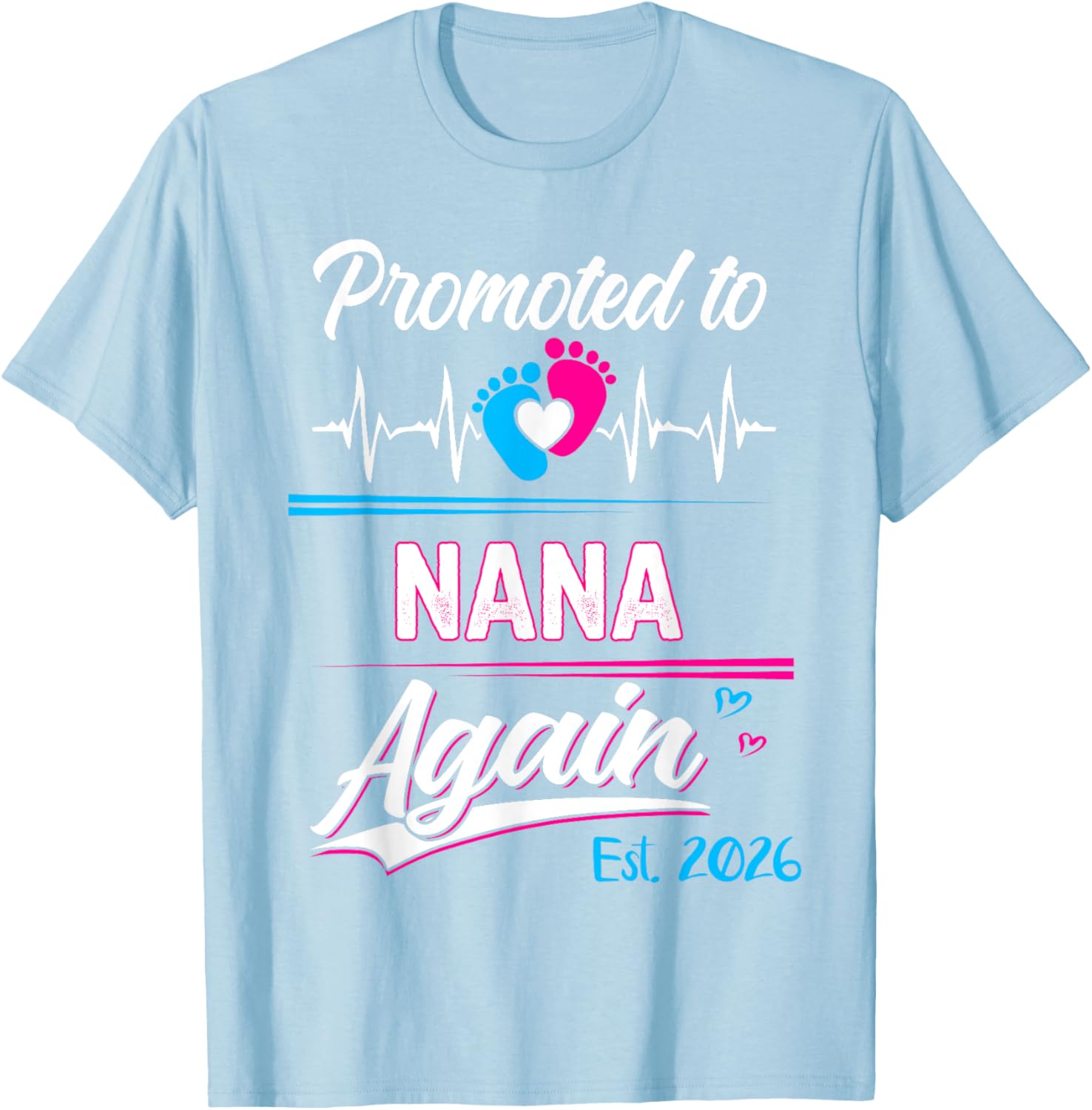 Promoted to Nana Again 2026 Pregnancy Announcement T-Shirt Gift - 4