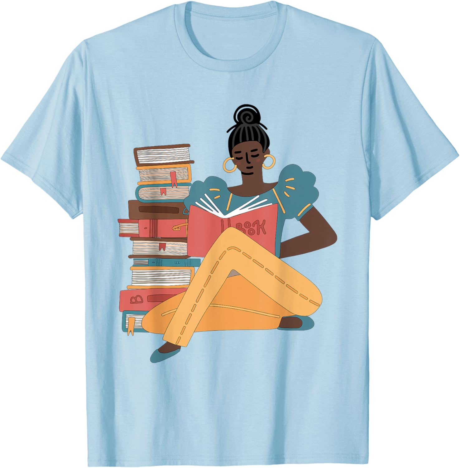 Black Brown Girls Read Books T-Shirt for Bookish Afro American Librarians - 18