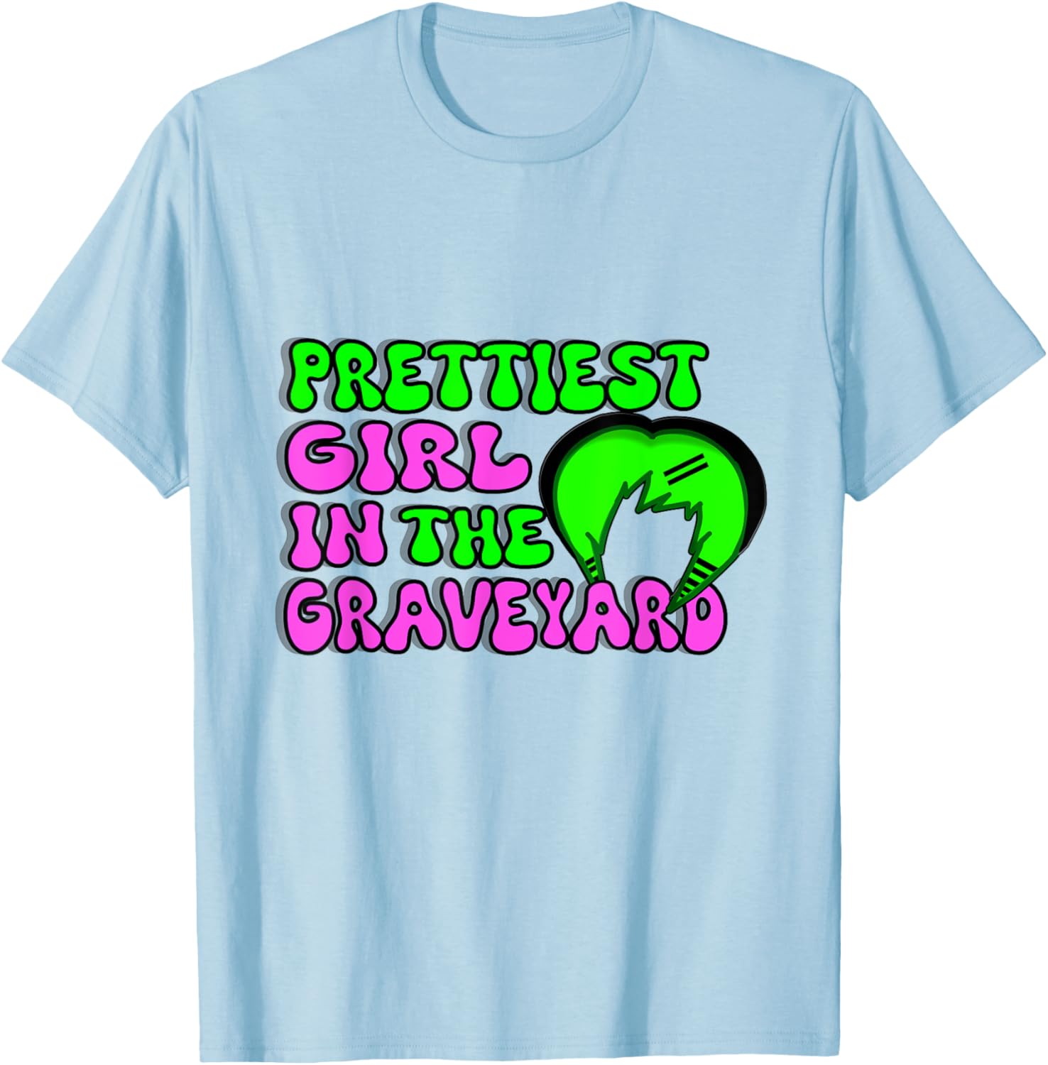 Y2K Emo Girl in Graveyard Scene T-Shirt for Stylish Kids - 12