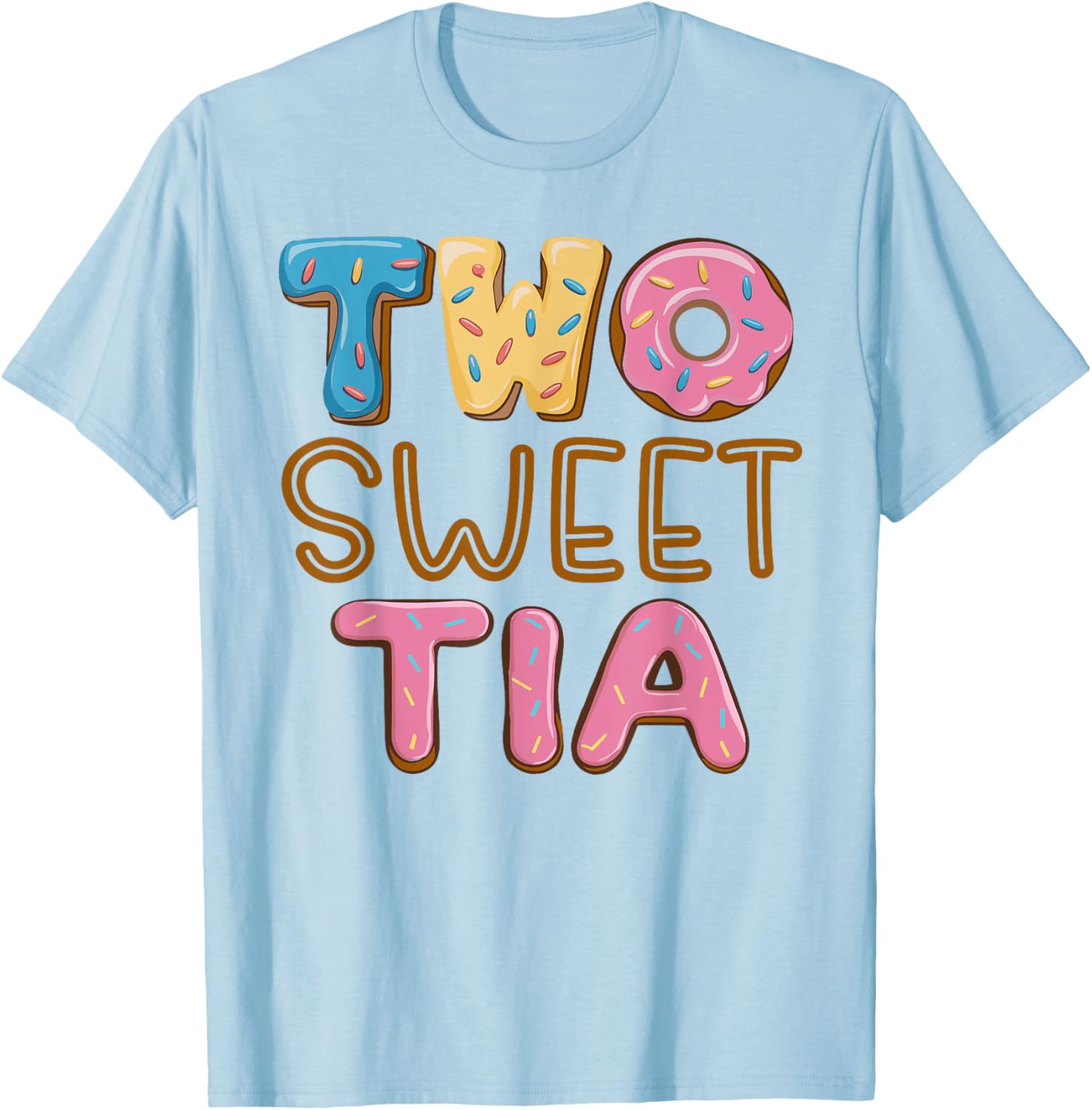Tia of the Two Sweet Donut Aunt 2nd Birthday Girl Party T-Shirt - 1