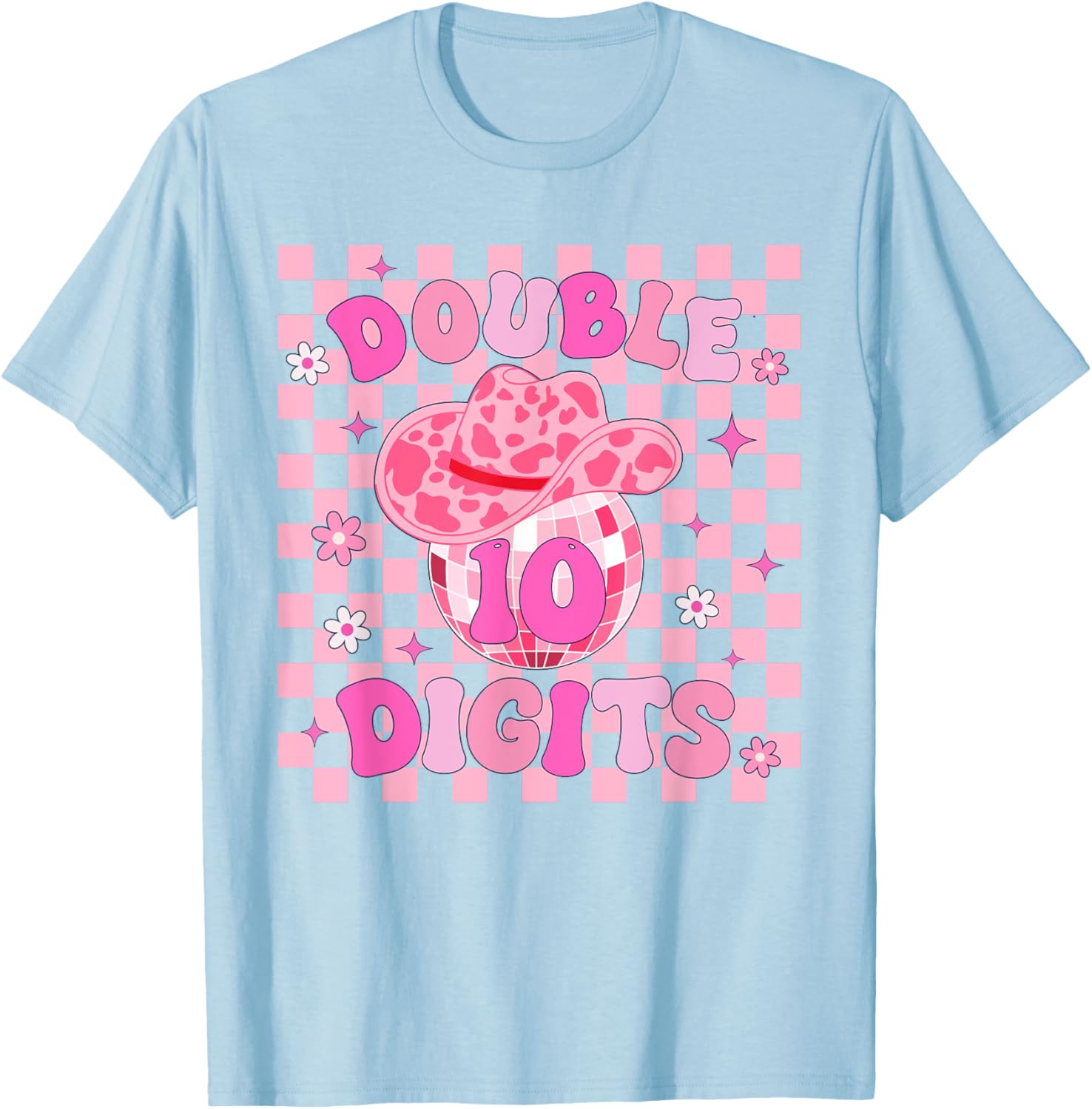 10th Birthday Rodeo Cowgirl T-Shirt for Girls - Fun Double Digits Tees - 12