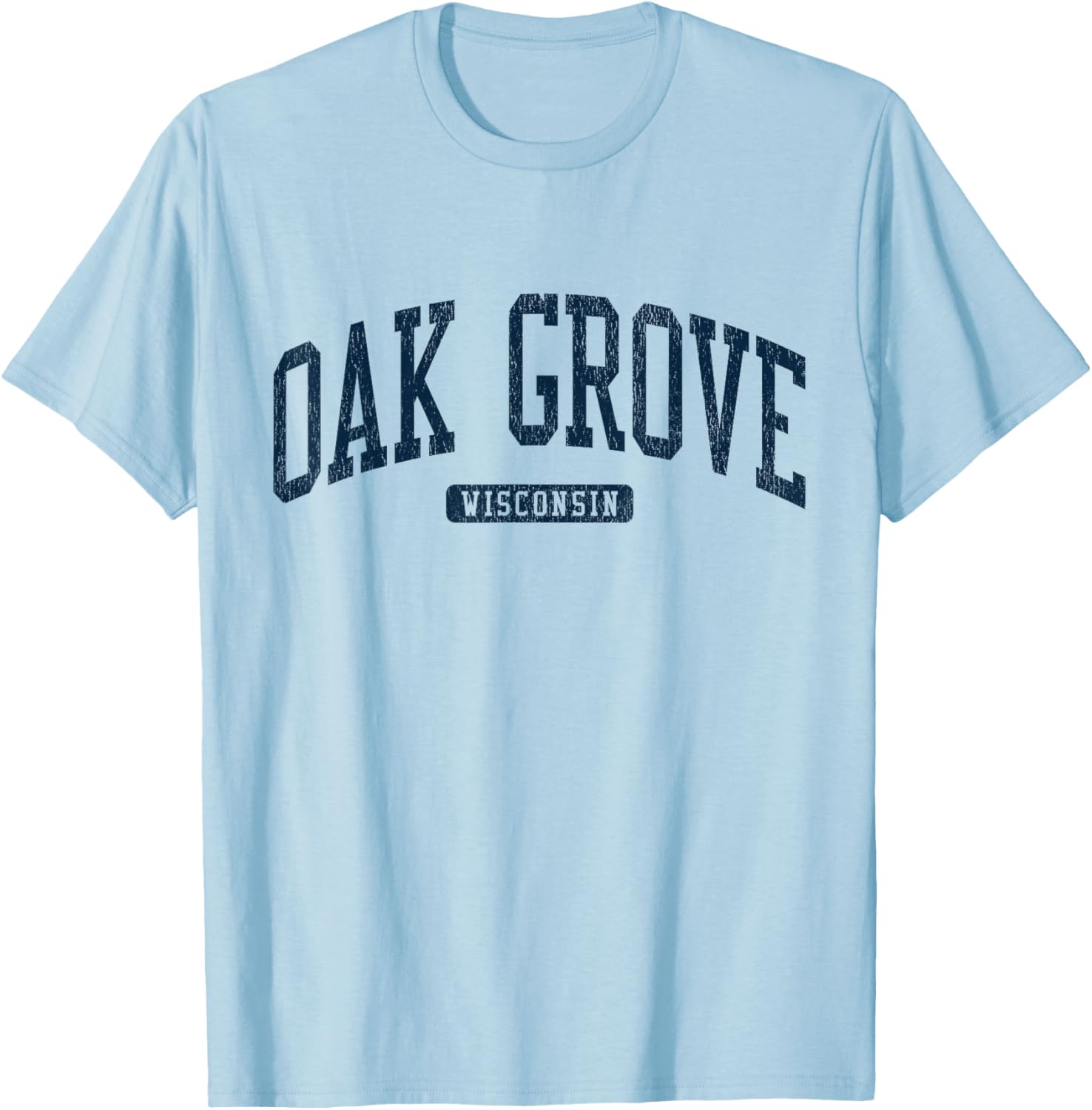 Oak Grove Wisconsin College Style Blue T-Shirt for Students and Alumni - 11