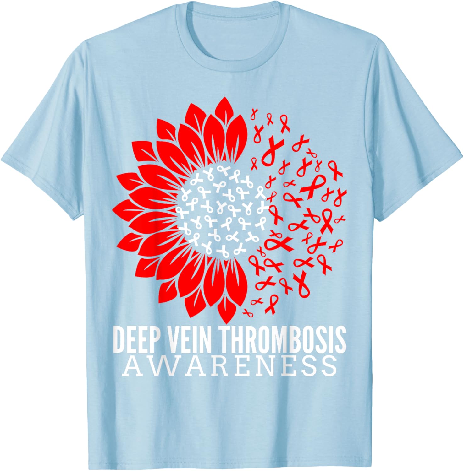 DVT Fighter Sunflower Ribbon T-Shirt for Deep Vein Thrombosis Awareness - 26