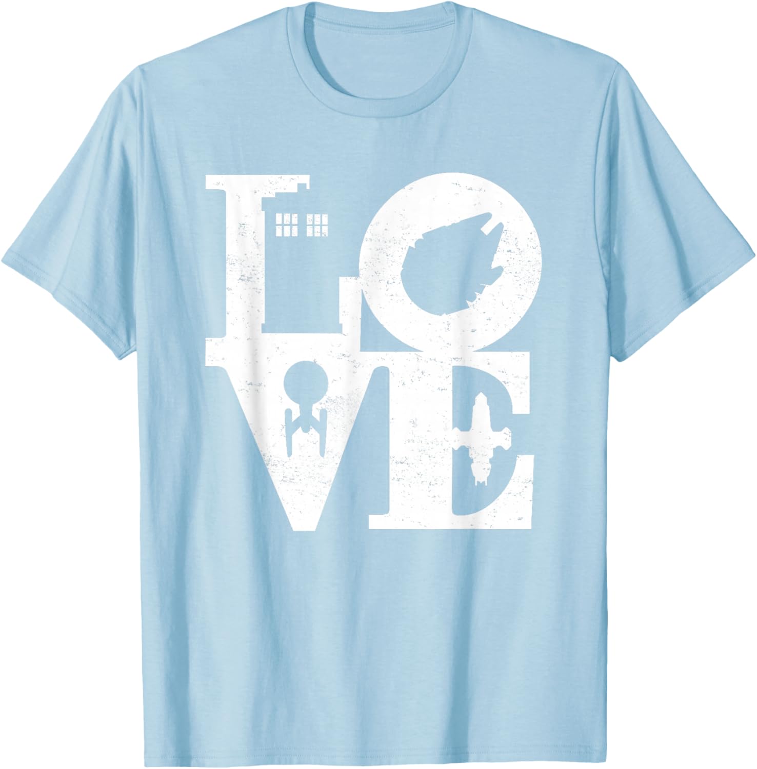 Vintage I Love Magic and Science Fiction Space Black Remix T-Shirt - 21