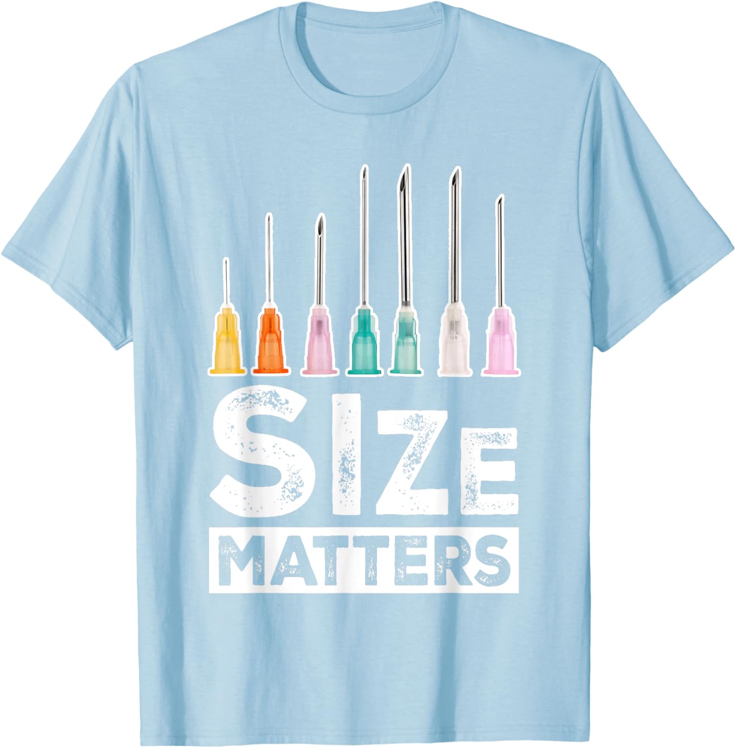 Size Matters Nurse Hypodermic Needle T-Shirt Fun Medical Apparel - 2