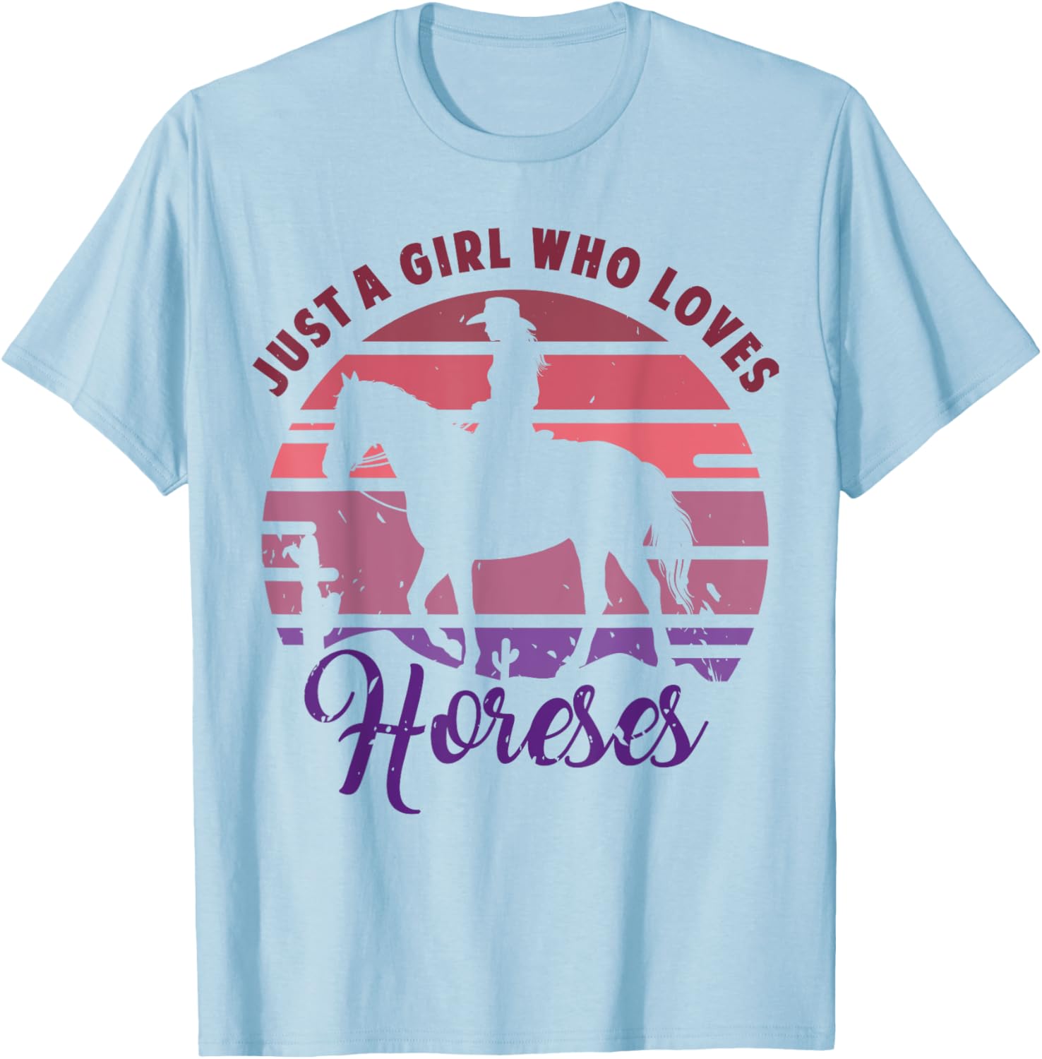 Just A Girl Who Loves Horses T-Shirt for Girls Who Love Horseback Riding - 18