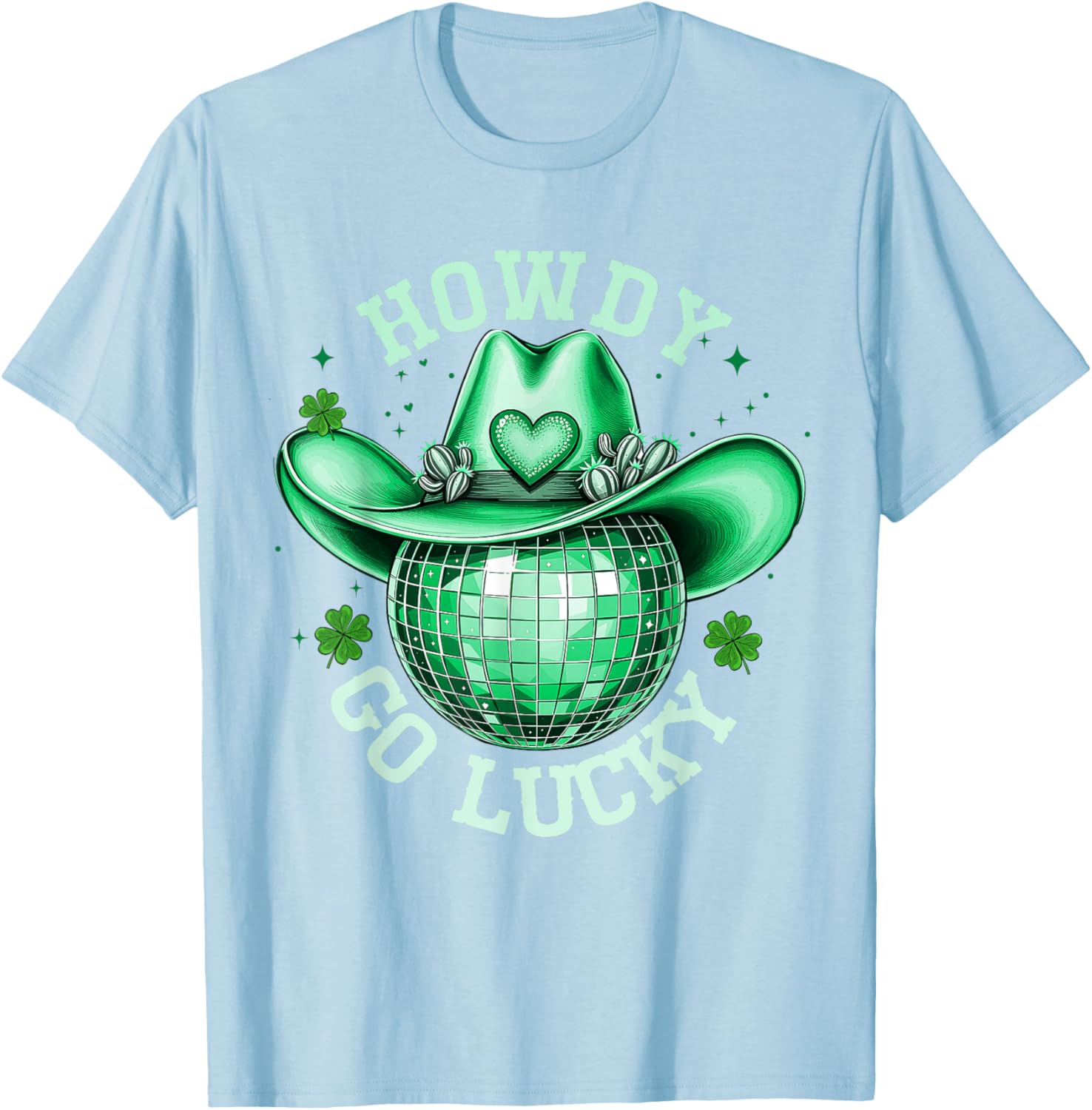 Howdy Go Lucky Disco Western Irish Shamrock T-Shirt for St. Patrick's Day - 18