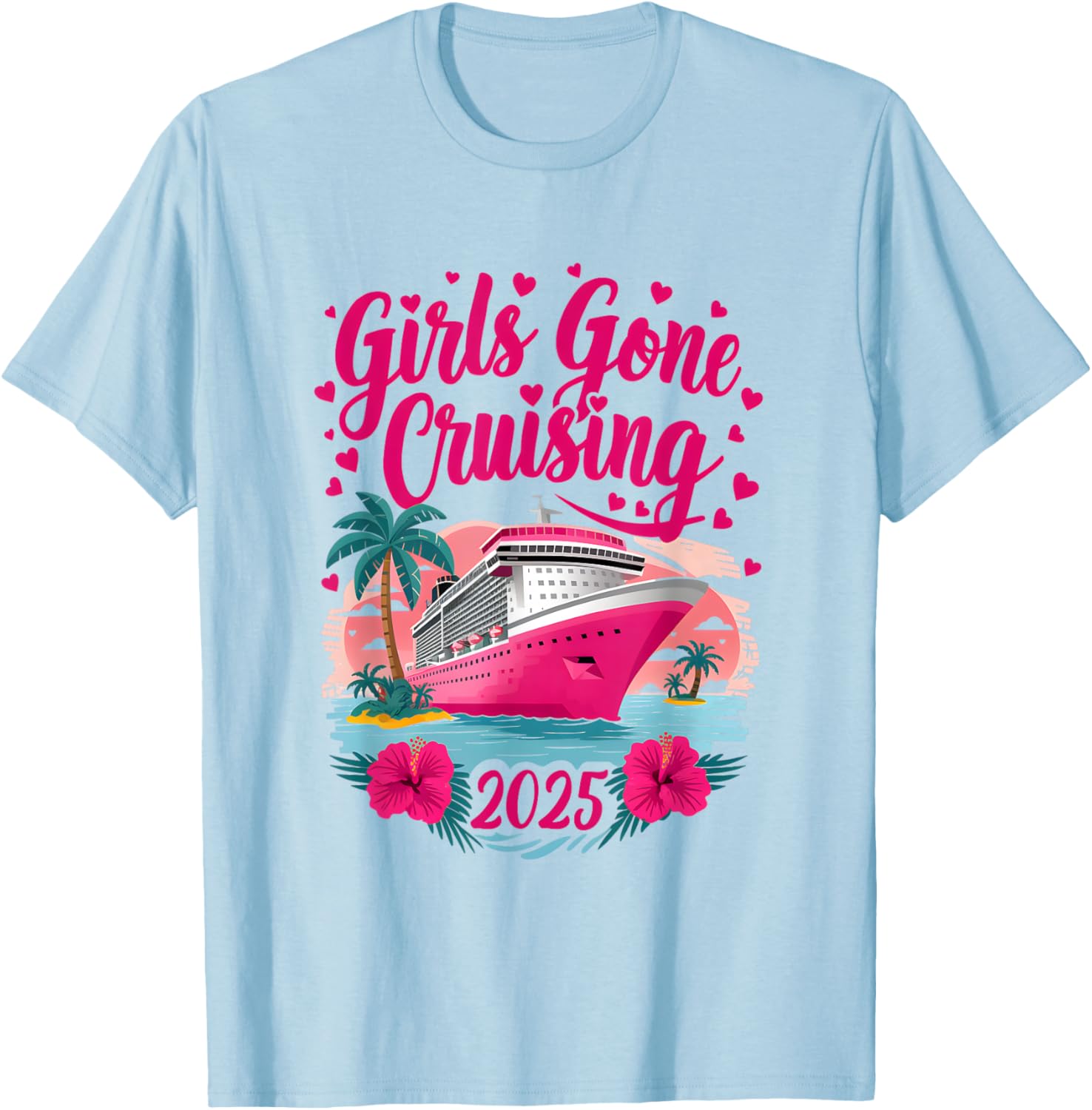 Girls Gone Cruising 2025 Fun Women Cruise T-Shirt for Best Friends - 2